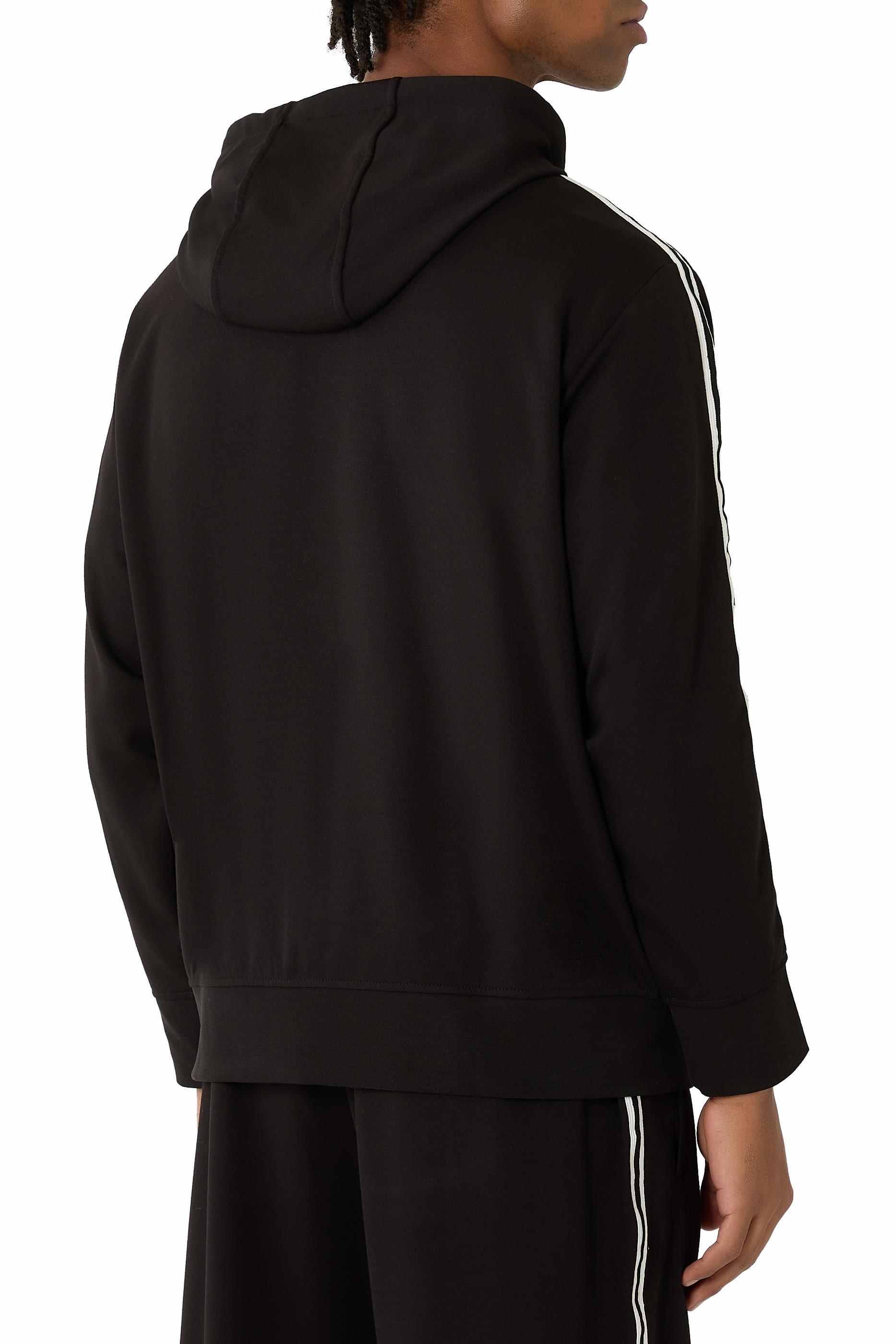 Logo Full-Zip Sleeve Bands Sweatshirt