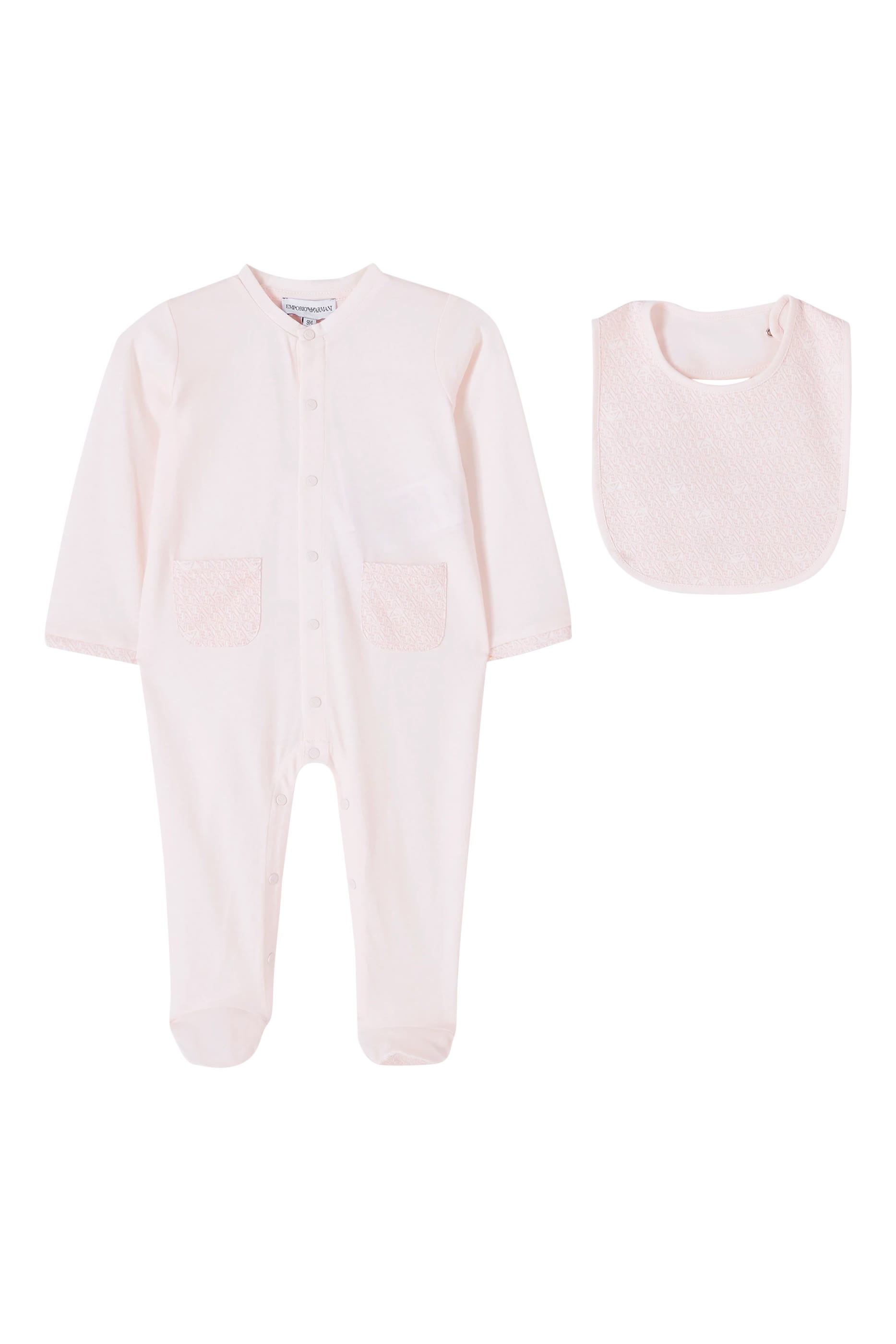 Kids Eagle Logo Sleepsuit and Bib Set