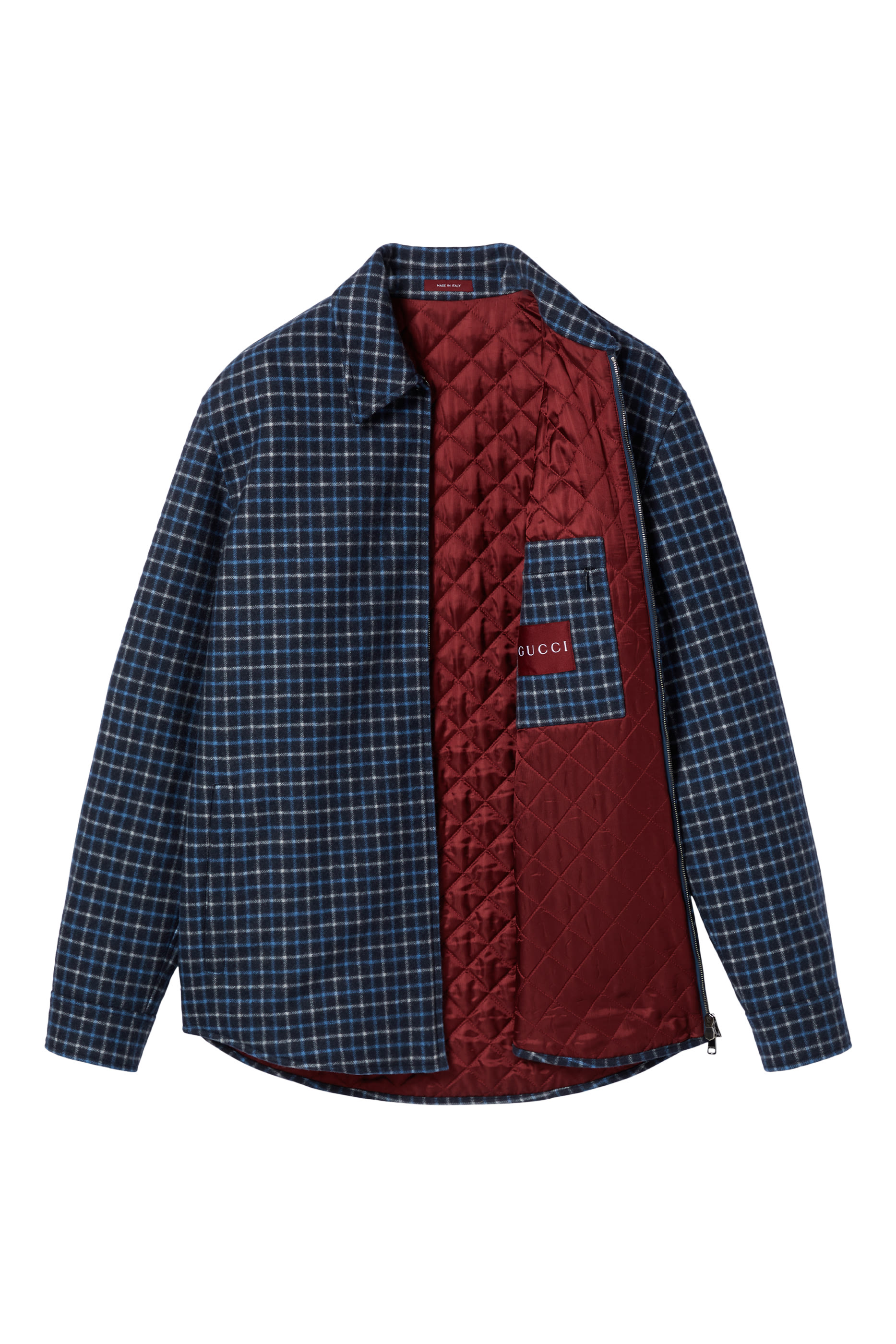 Logo Embroidery Wool Flannel Zip Jacket