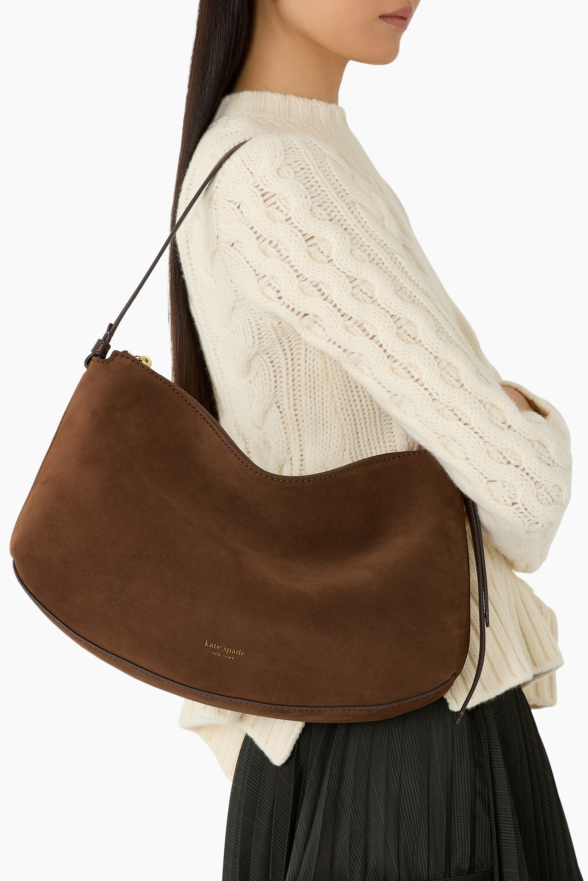 Loop Suede Large Shoulder Bag