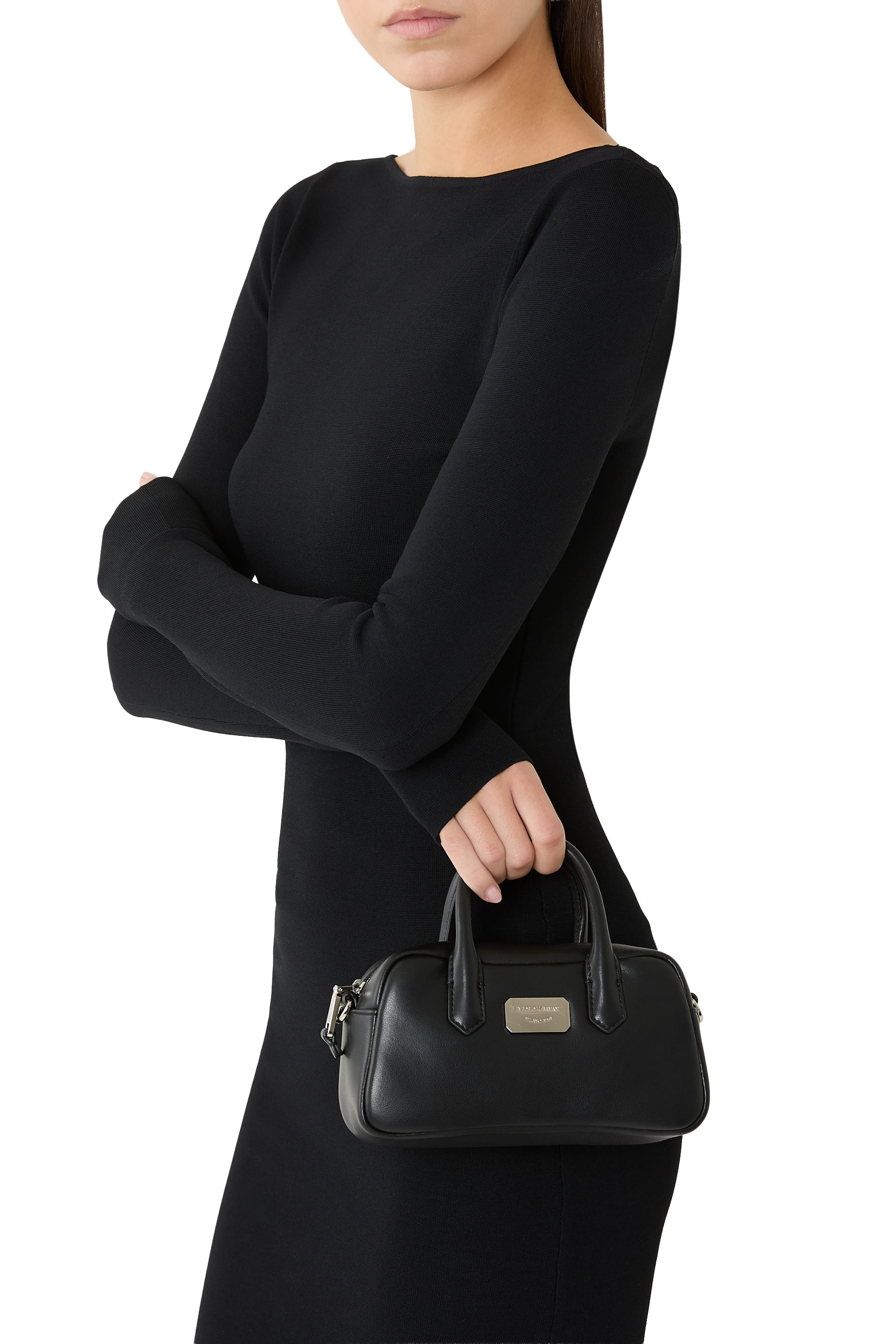 XS Logo Leather Tote Bag