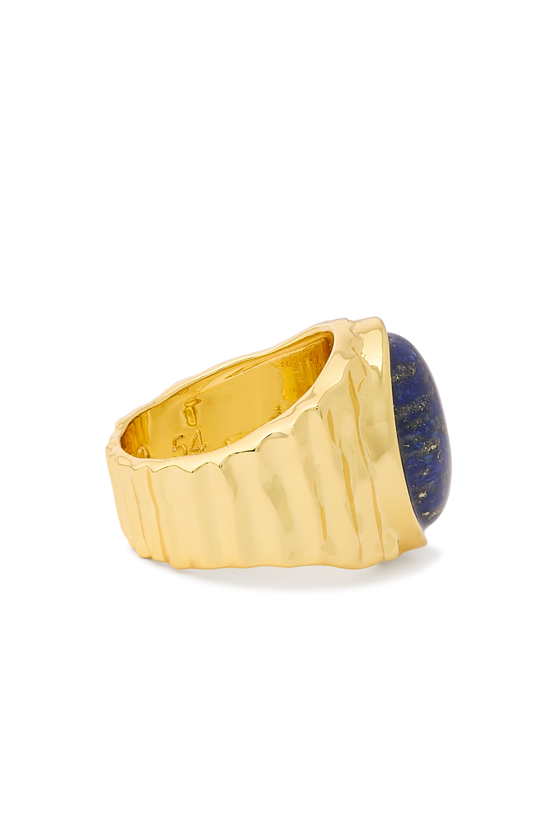 Rima Ring, Gold Plated Silver Sterling & Agate