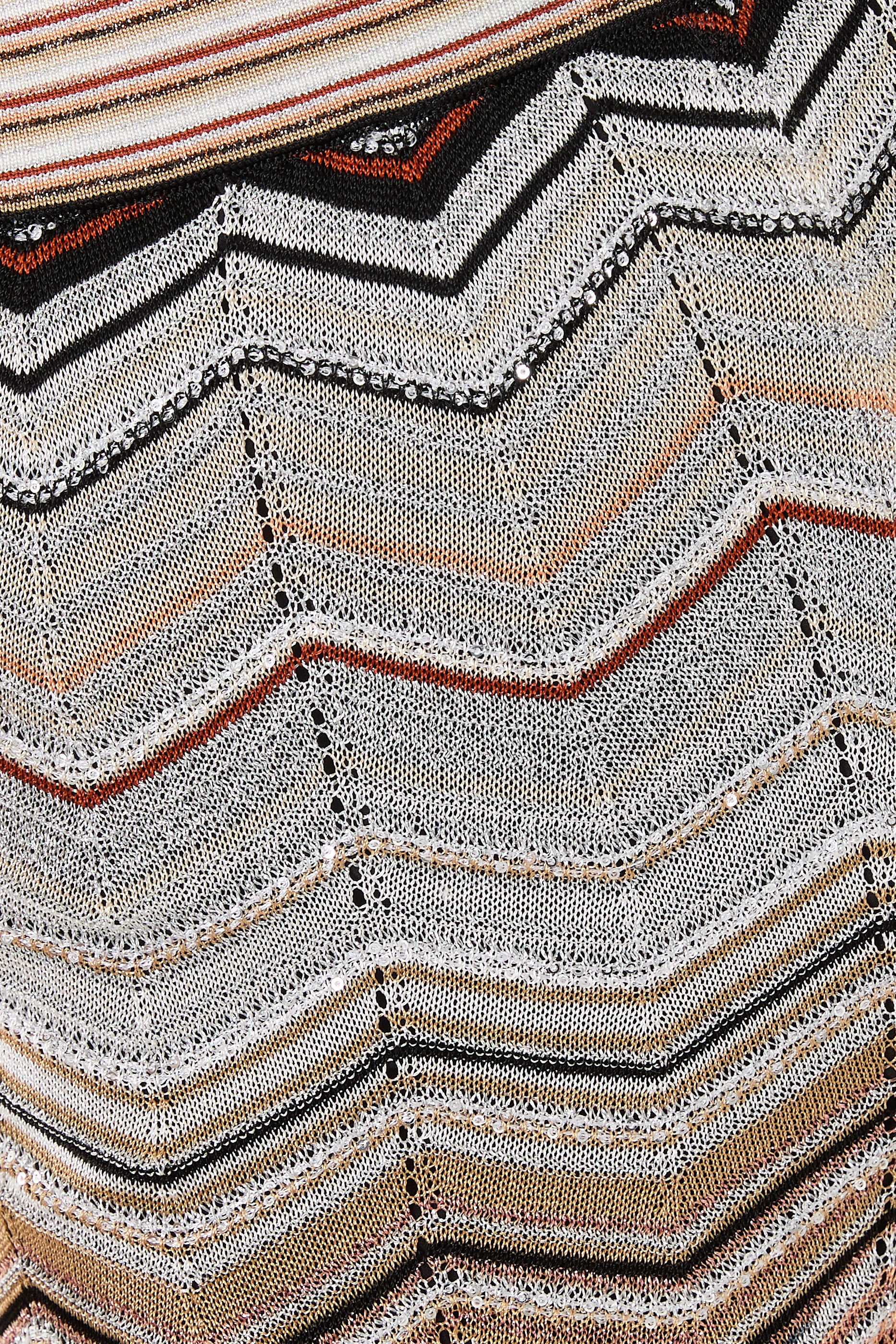  Chevron Lurex Sequinned Wide Leg Pants