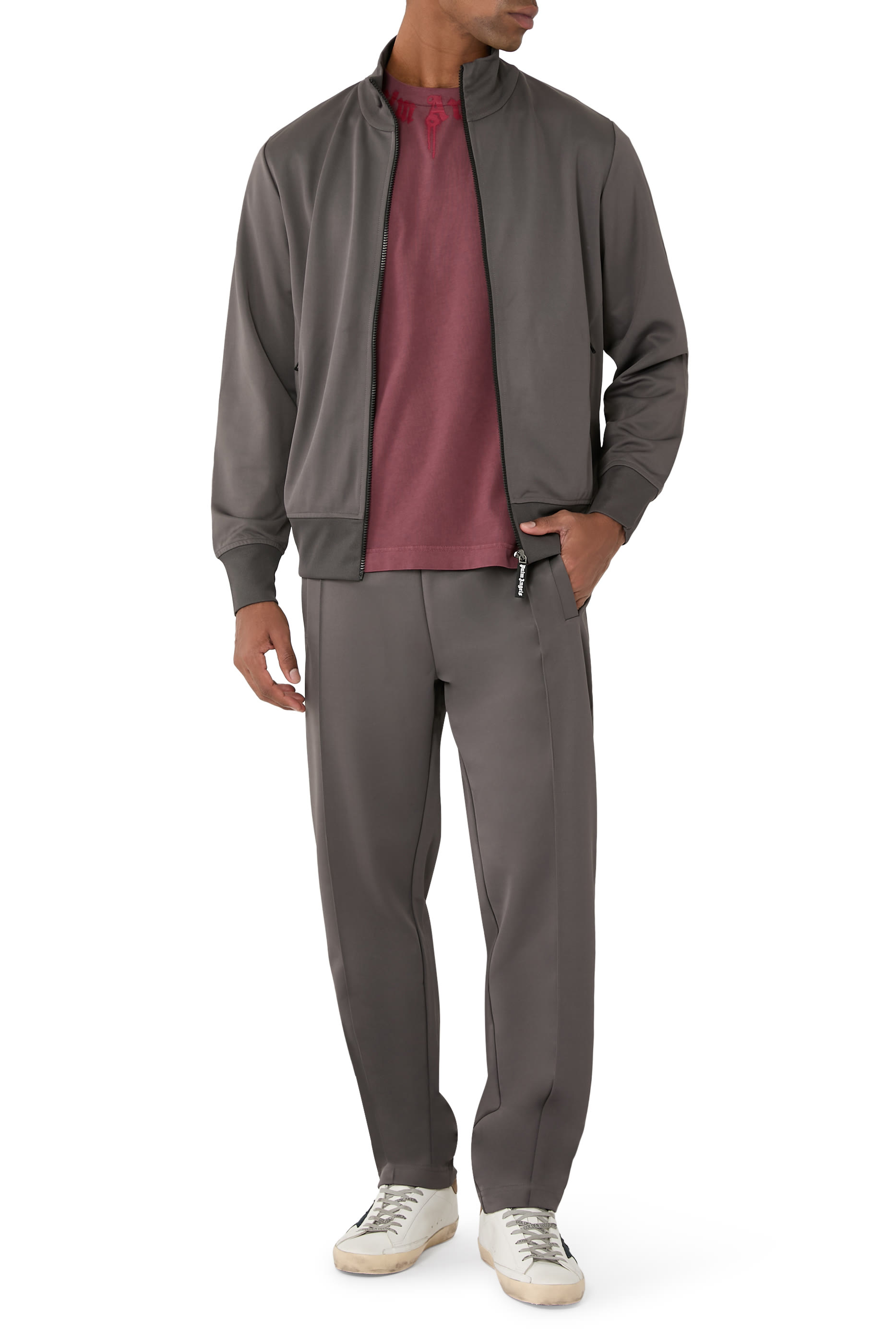 Back Curved Logo Track Jacket