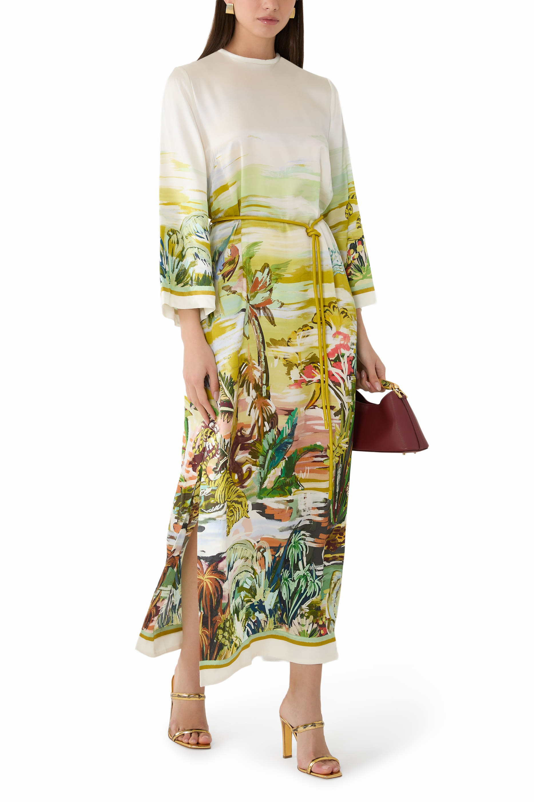 Jungle Boogie Silk Midi Dress