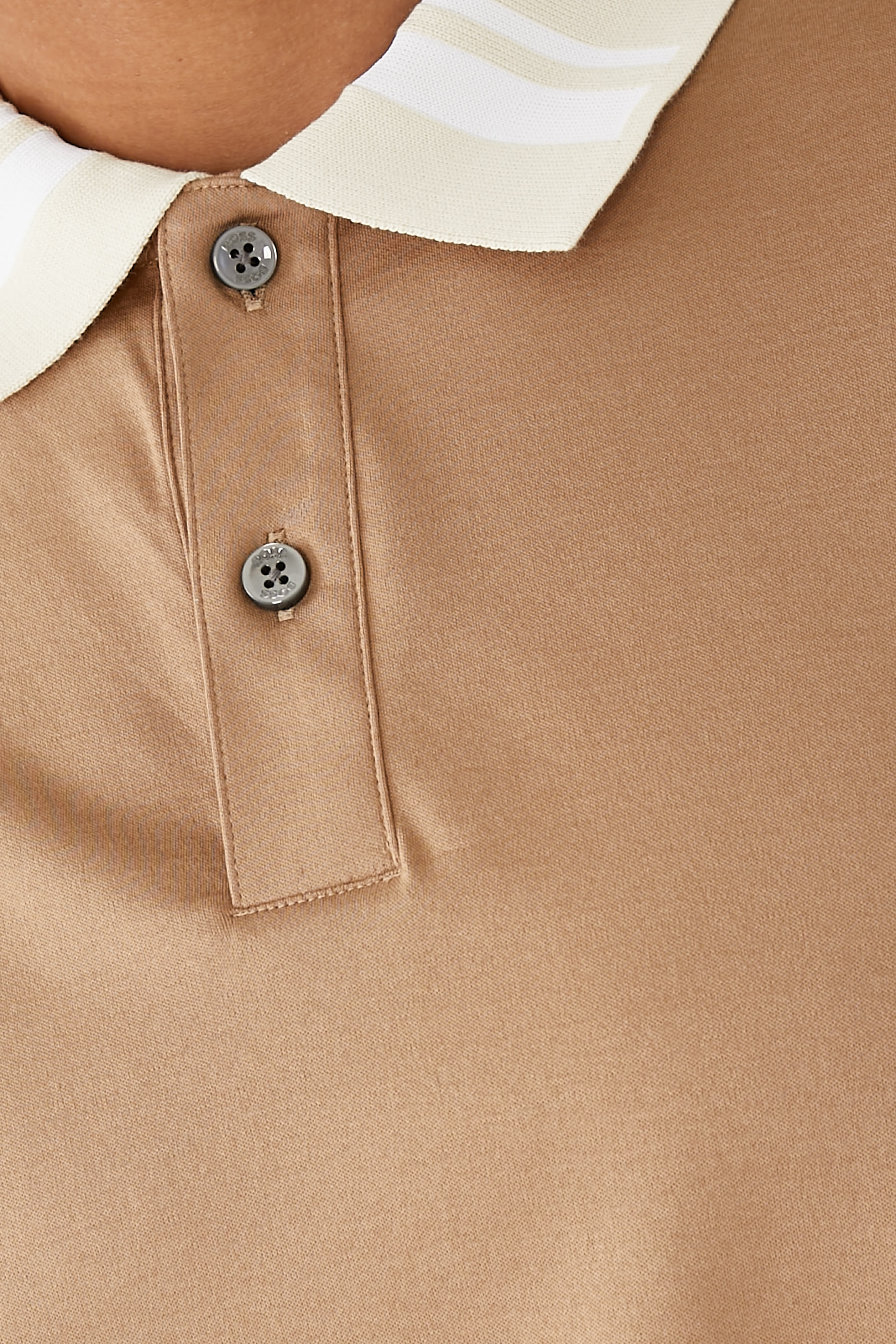 Slim Fit Polo Shirt with Collar Stripes