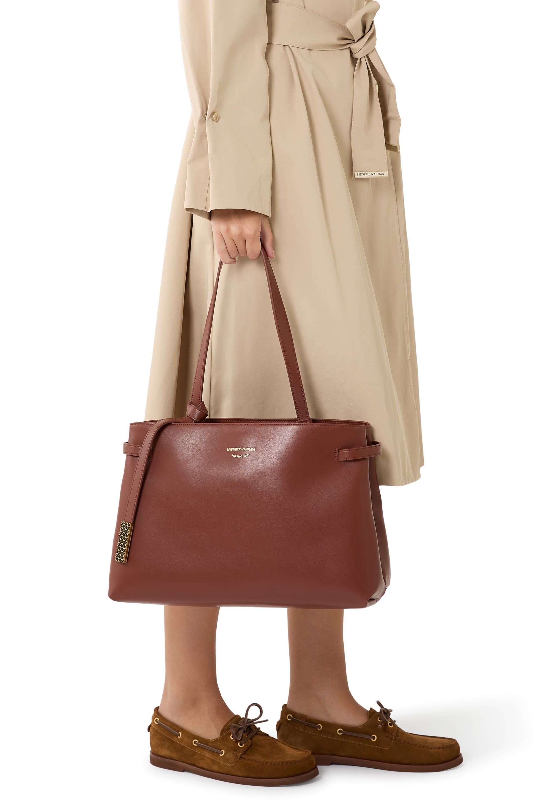 Medium Nora Leather Tote Bag