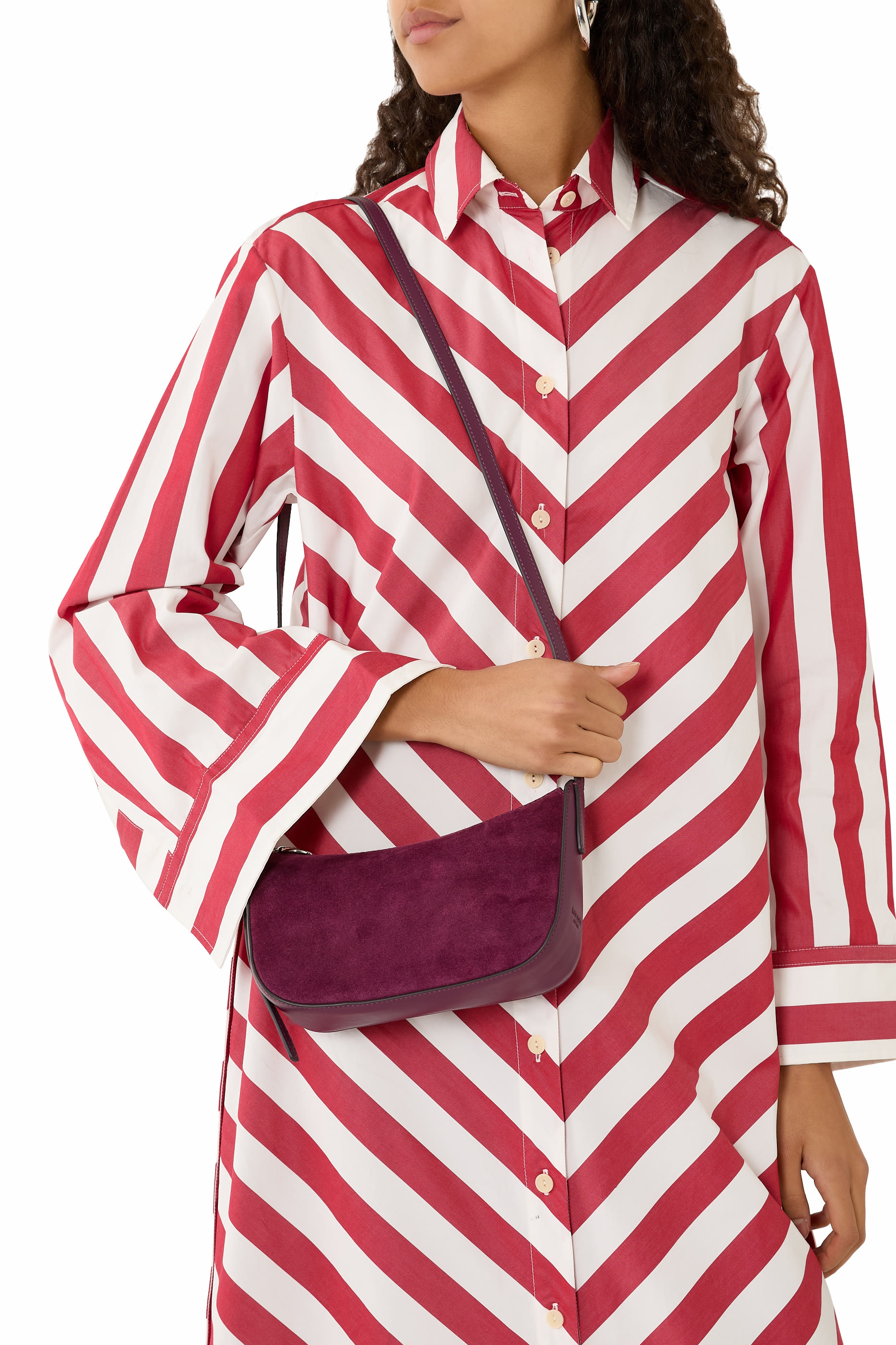  Halo Suede Crossbody Bag