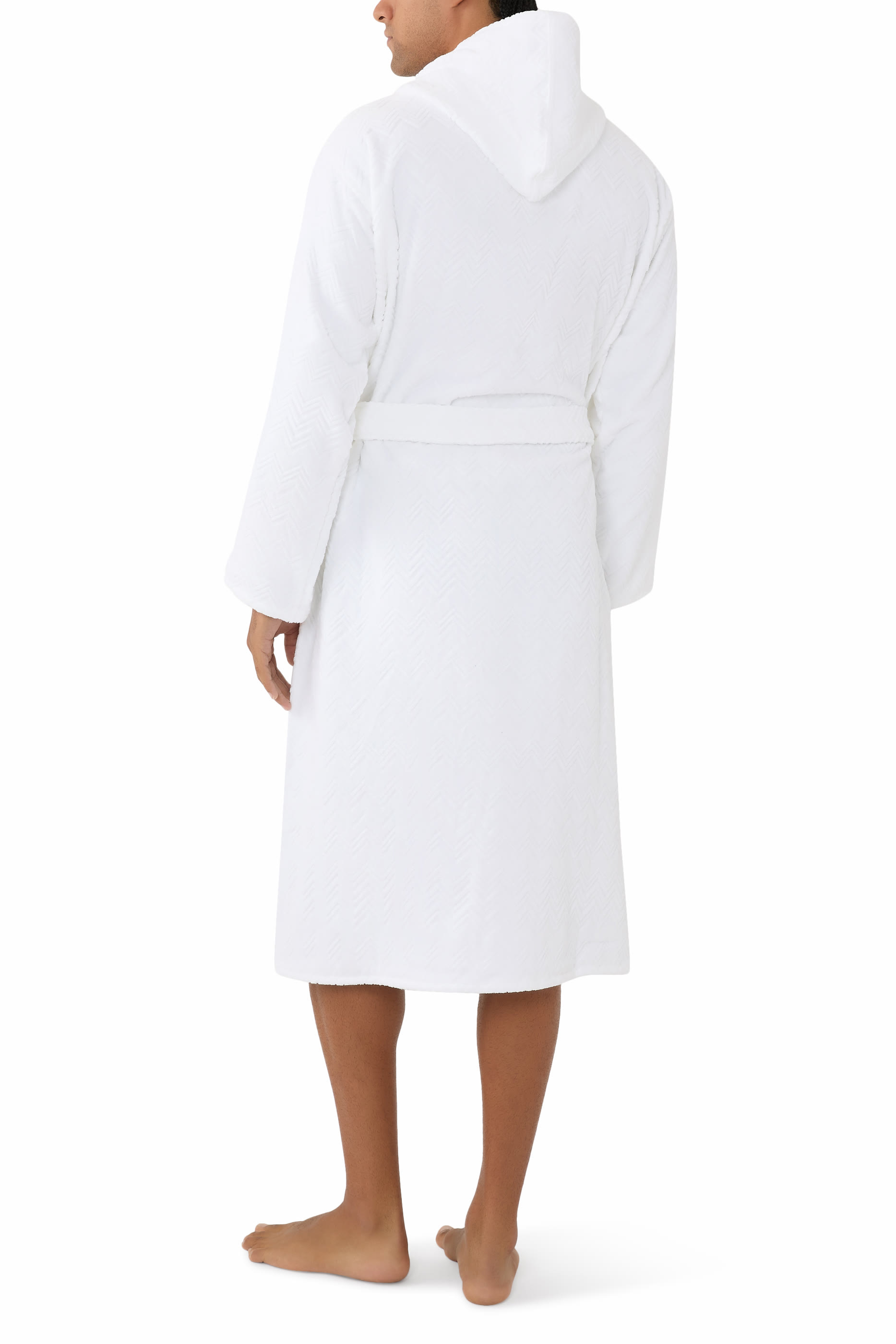 Chalk Hooded Bathrobe