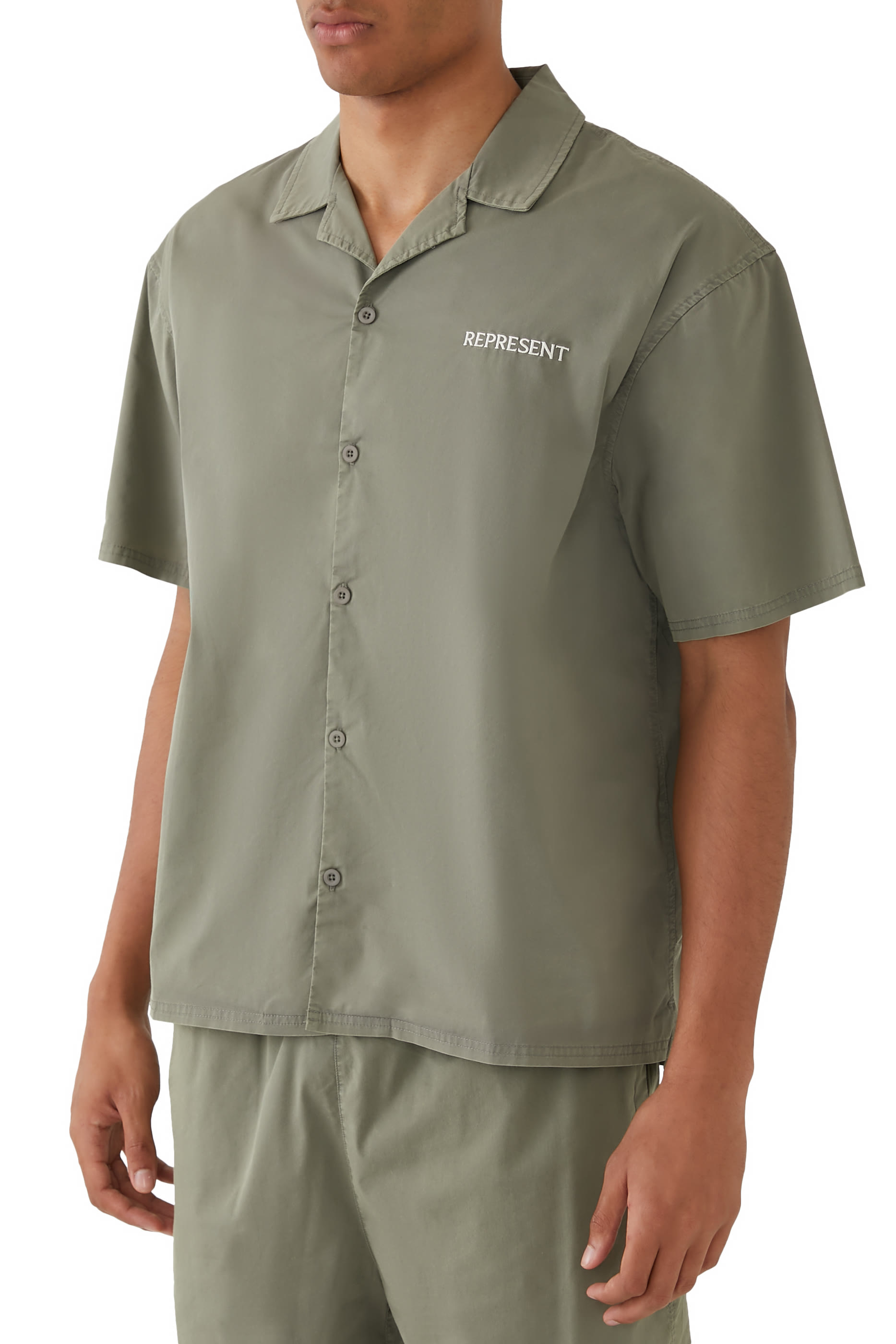 Script Camp Collar Shirt