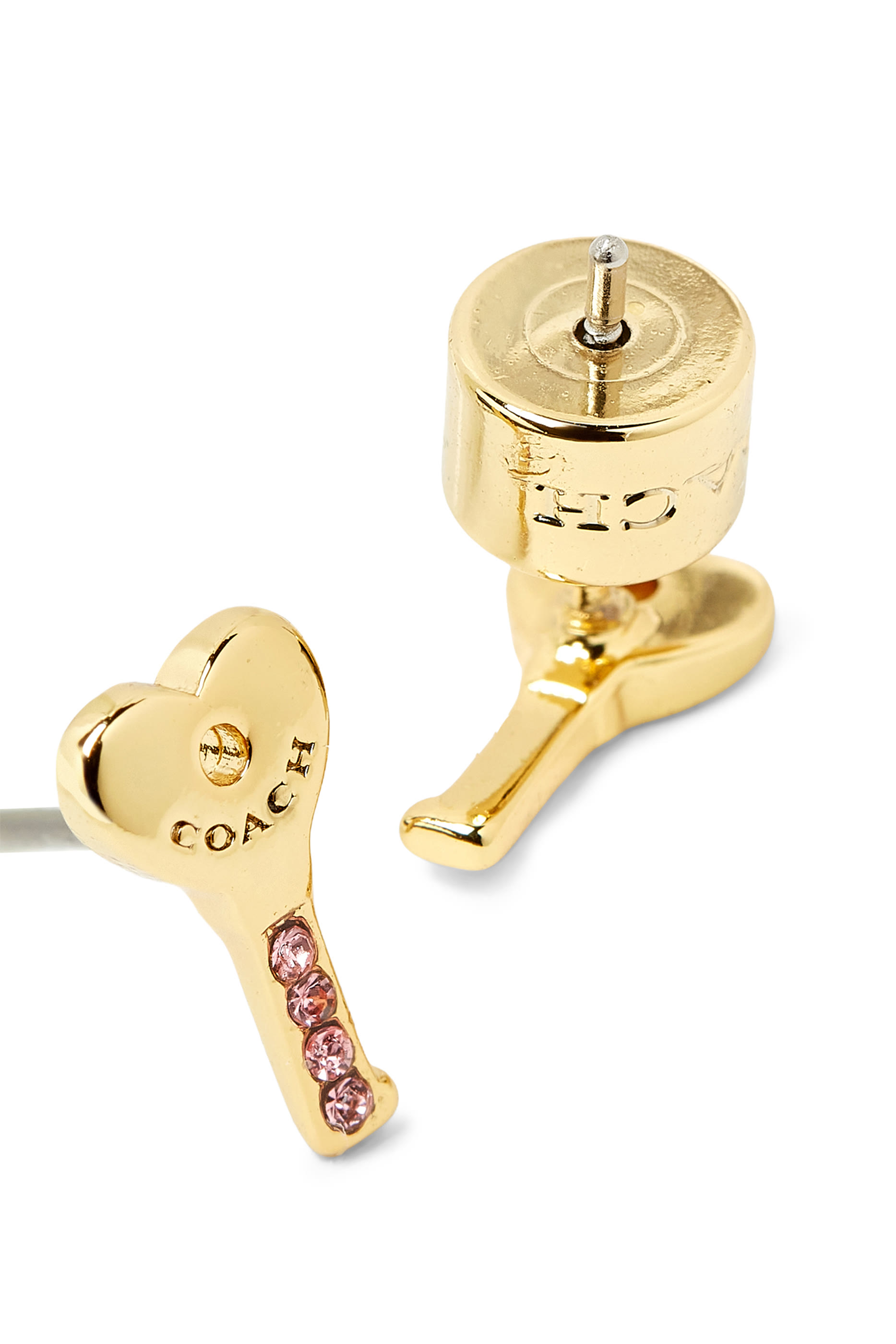 Heart Key Stud Earrings 