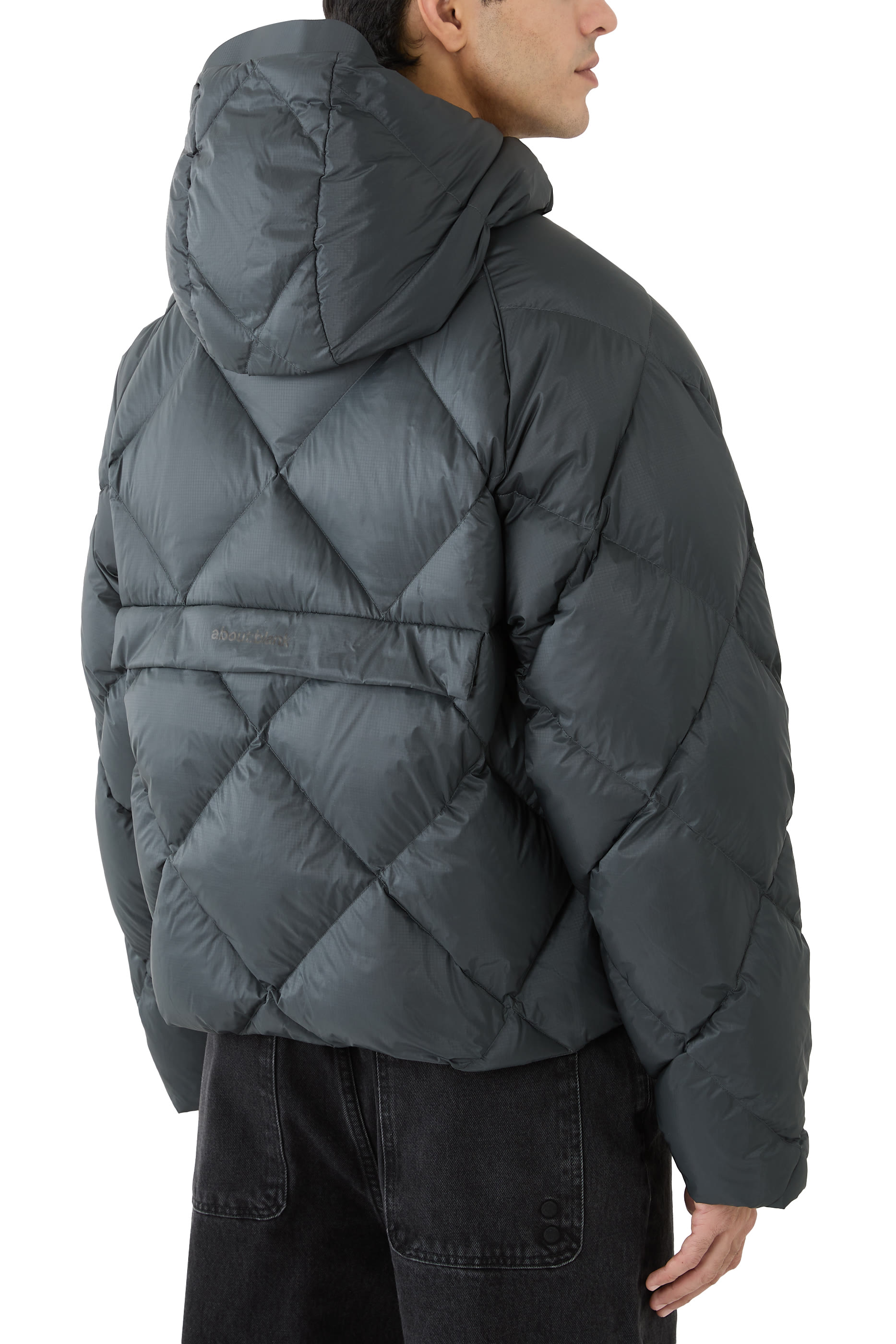 Diamond-Quilted Down Puffer Jacket
