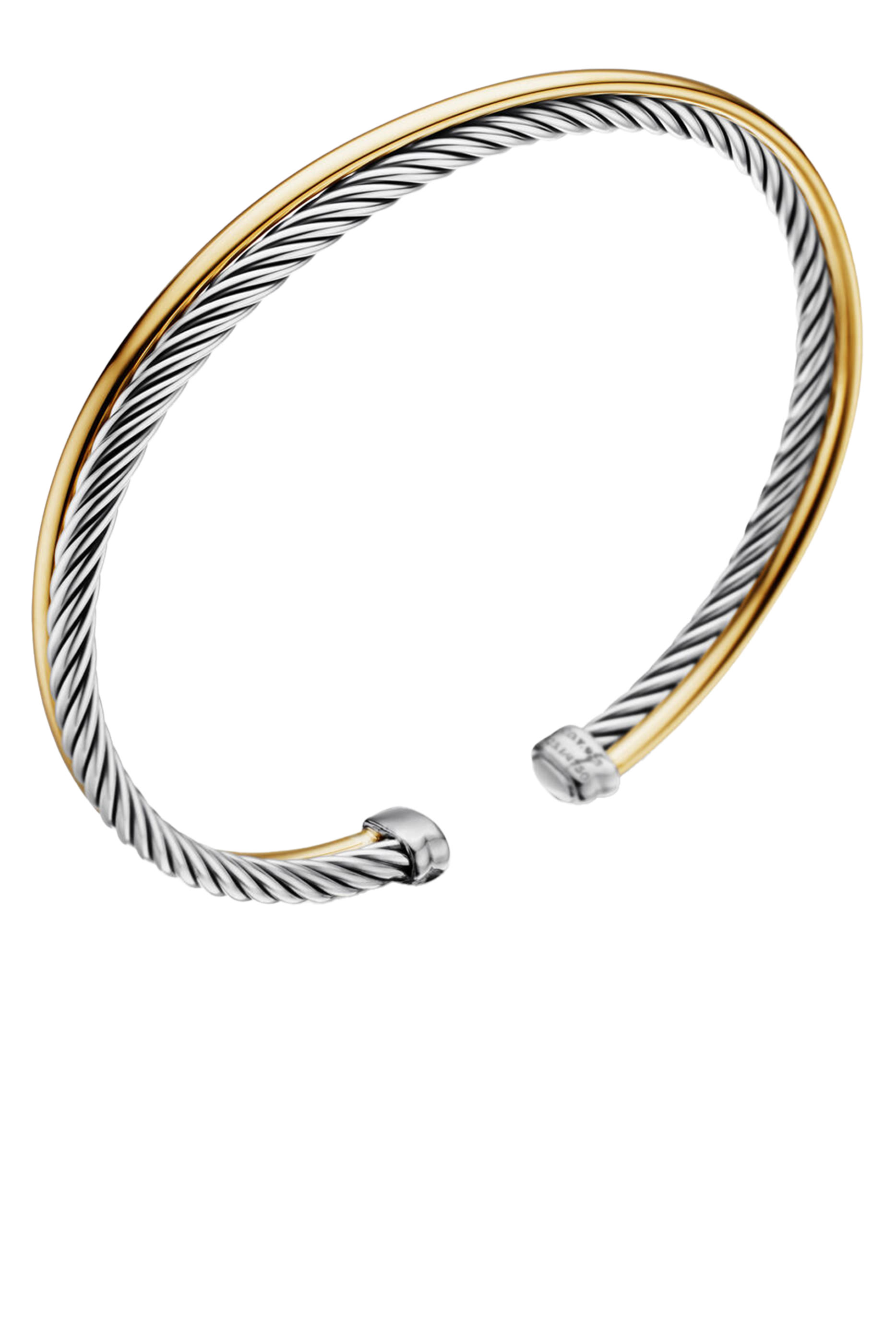 Crossover Bracelet, Sterling Silver & 18K Yellow Gold
