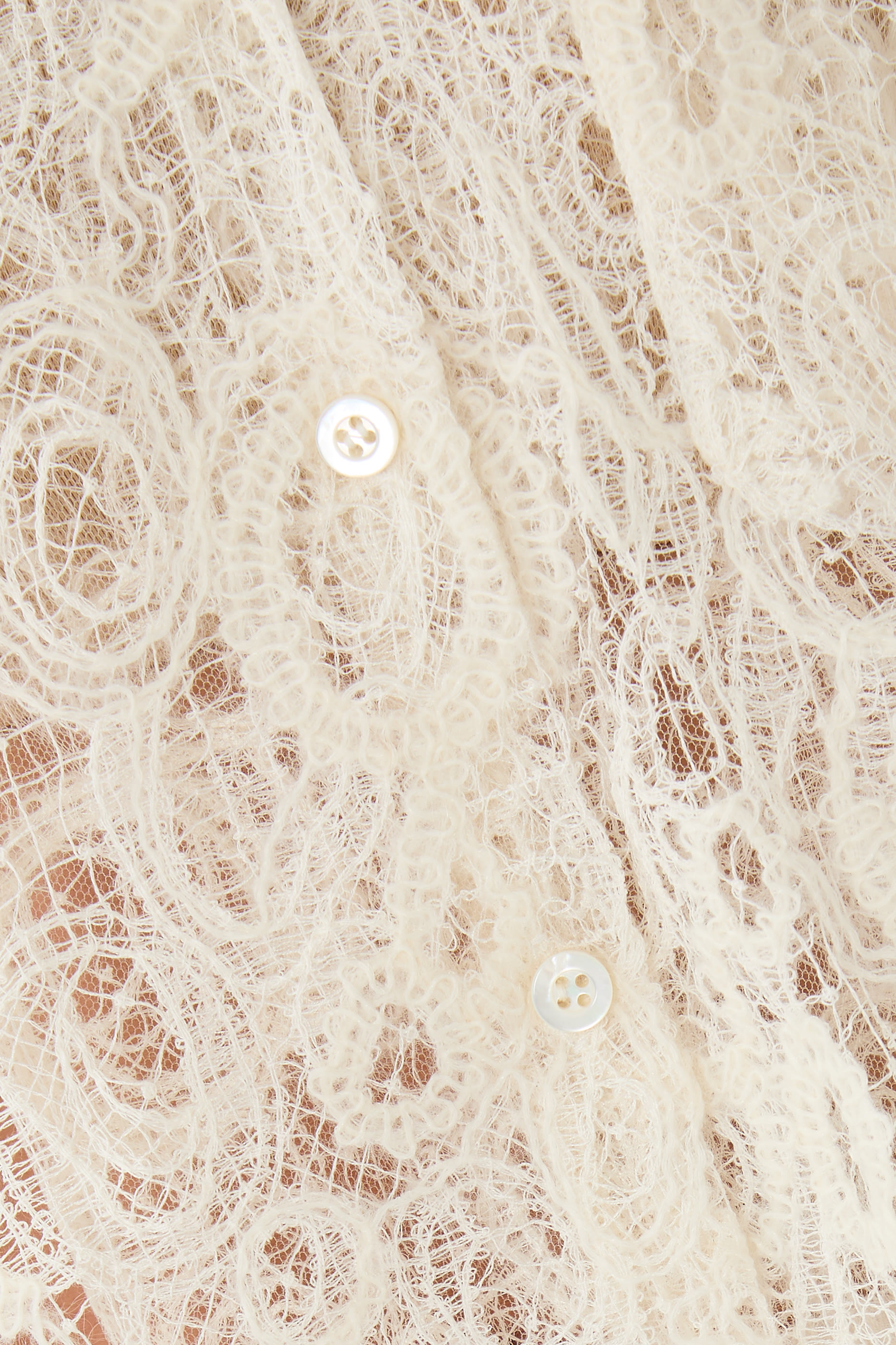 Lace Scalloped-Hem Shirt