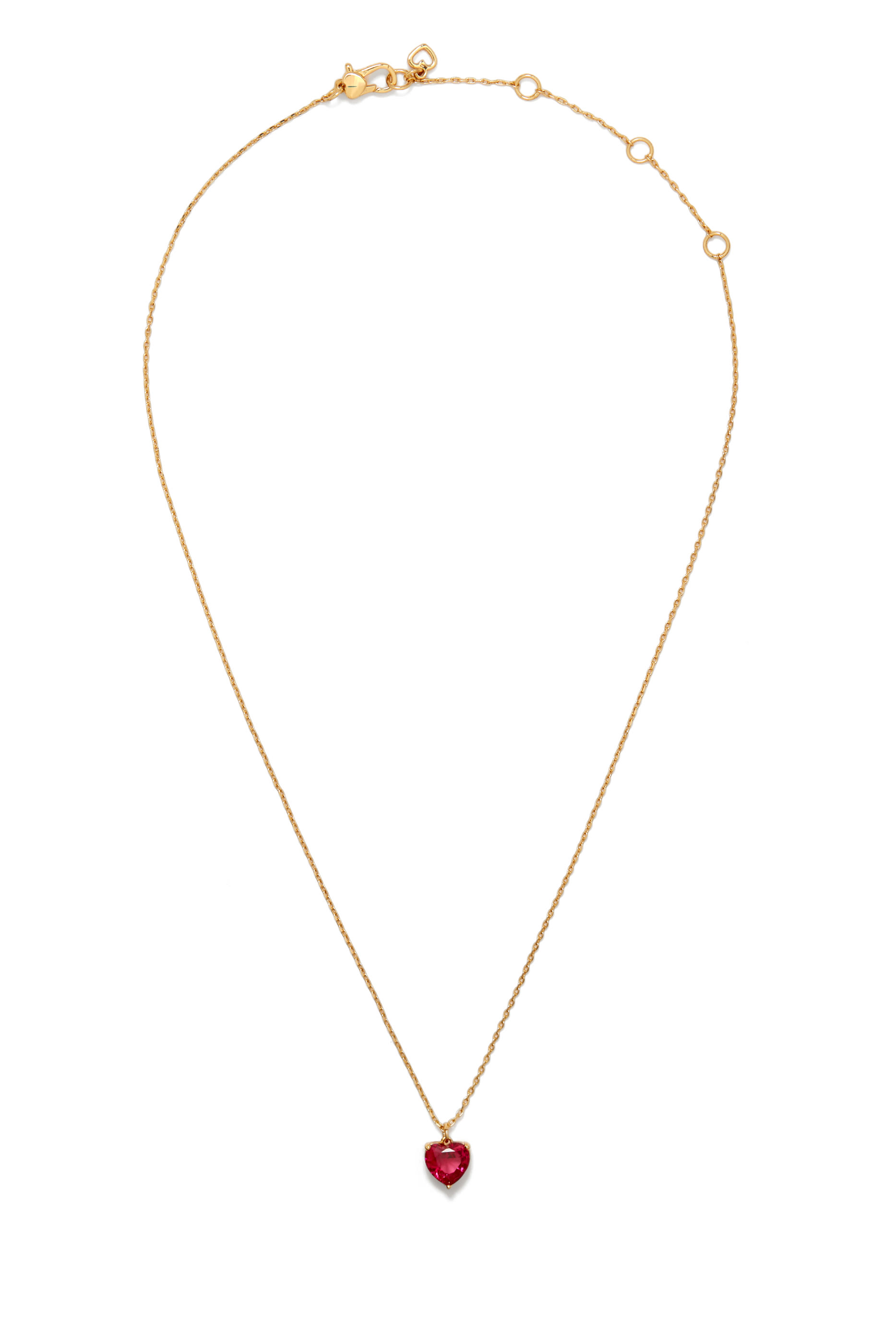 My Love July Heart Pendant, Plated Metal & Cubic Zirconia