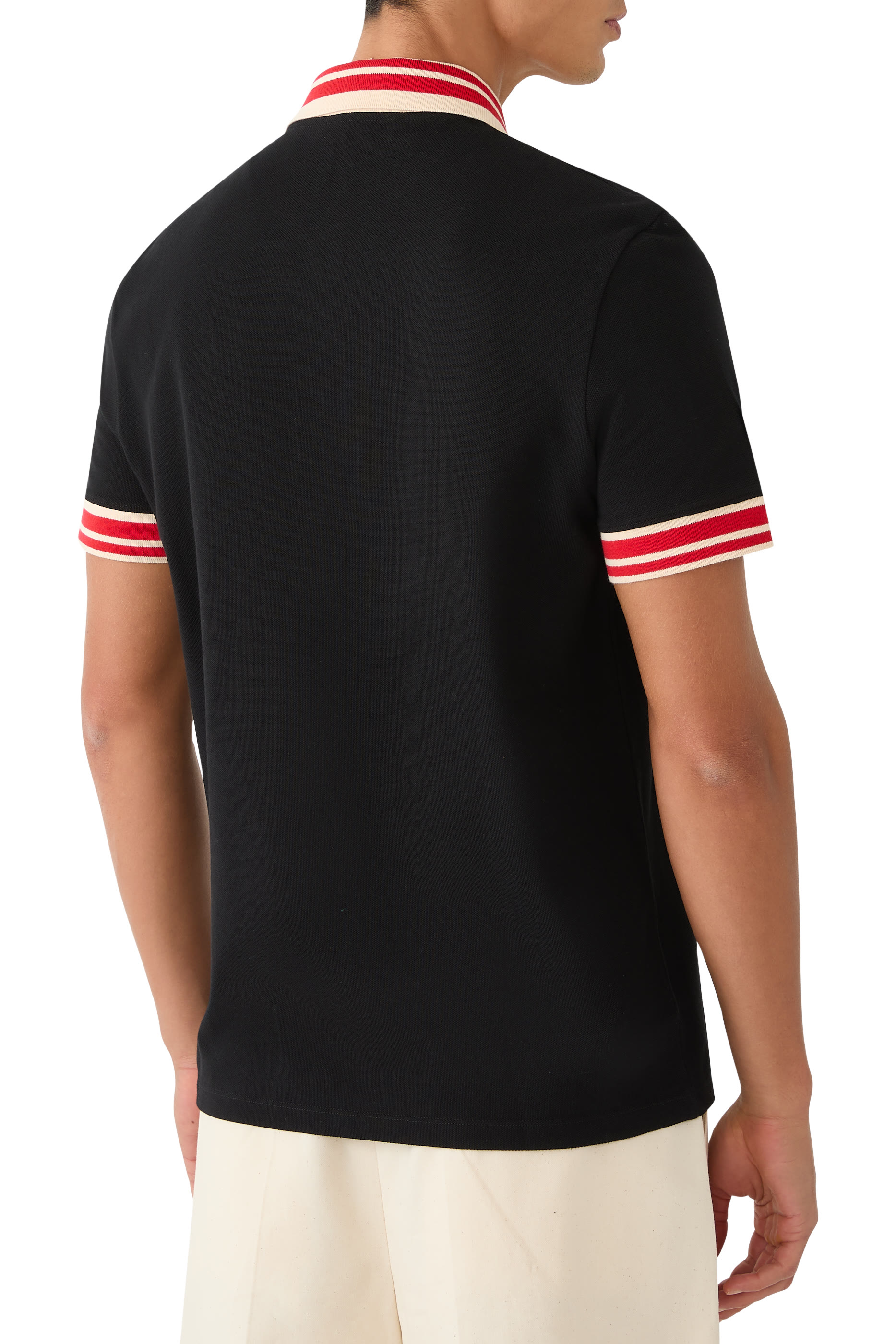 VLogo Patch Cotton Piqu&eacute; Polo Shirt