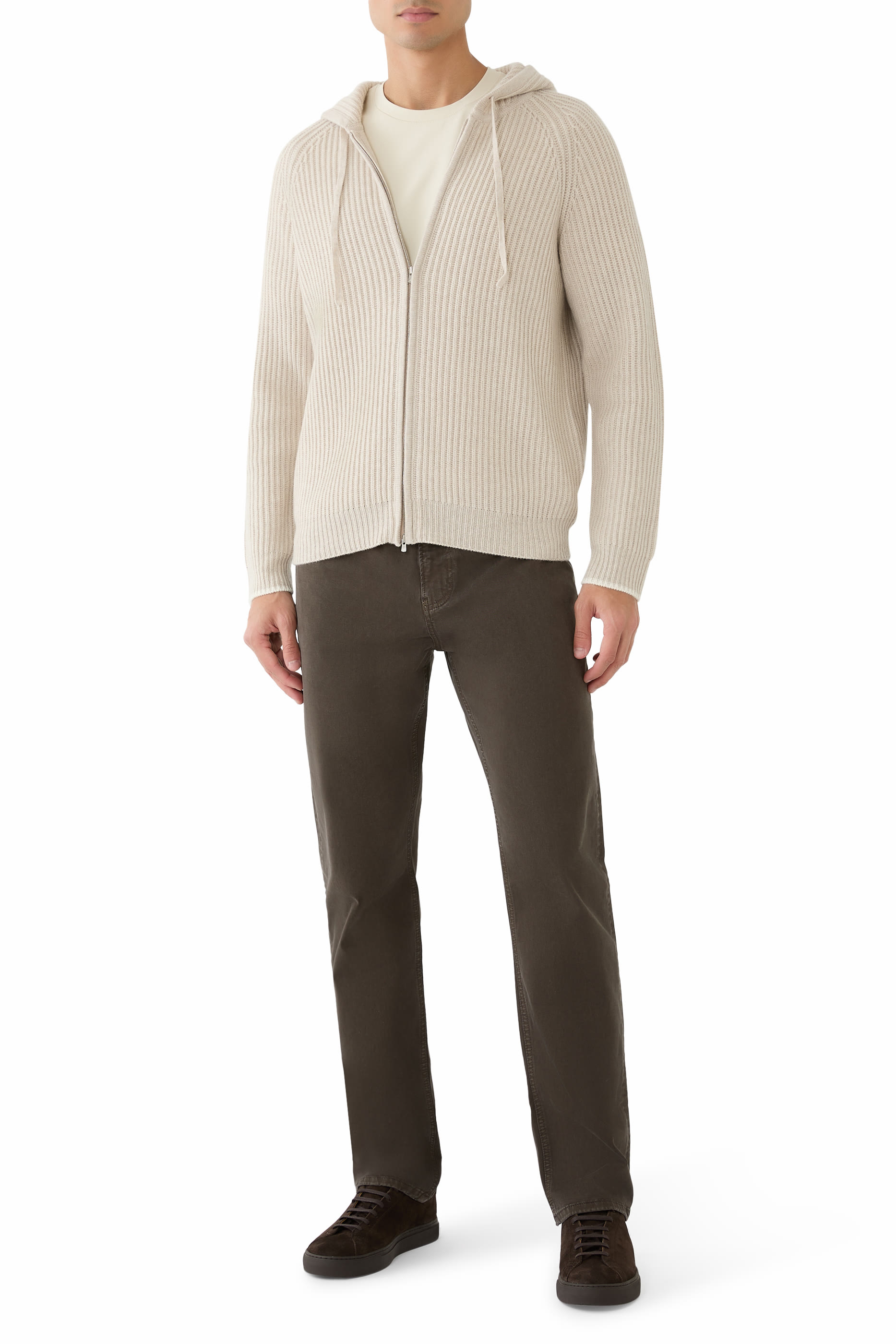 Zip-Up Hooded Cardigan