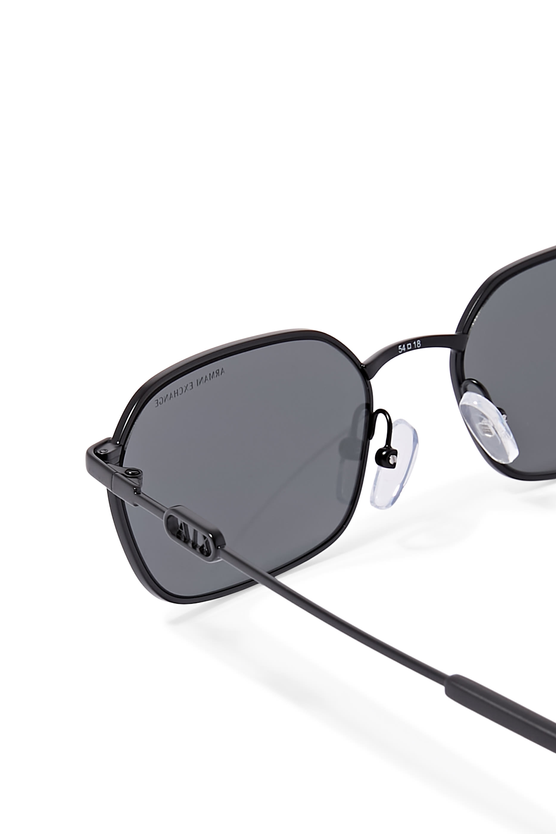 Cross Flat Rectangular Metal Sunglasses