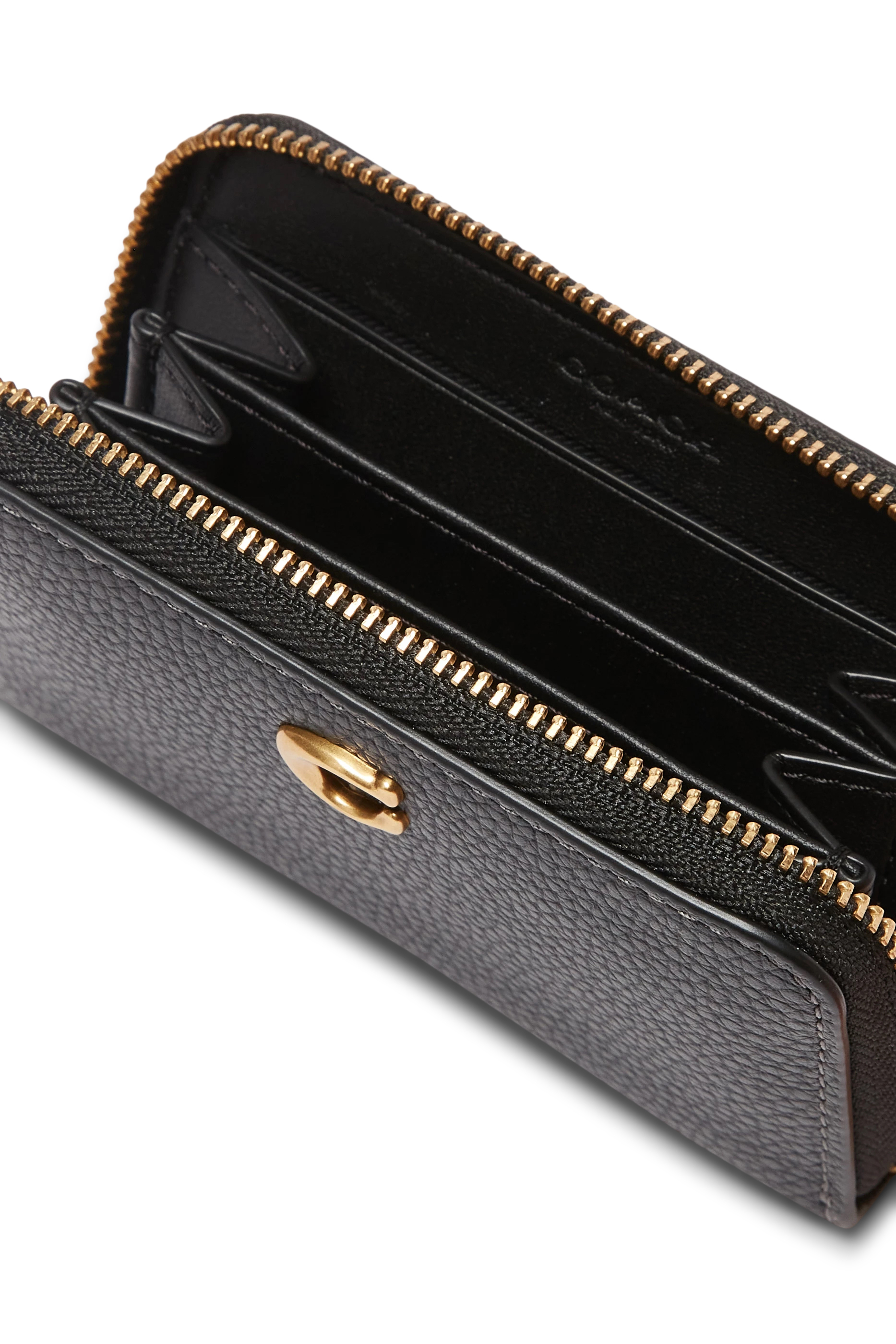 Polished Pebble Leather Card Case