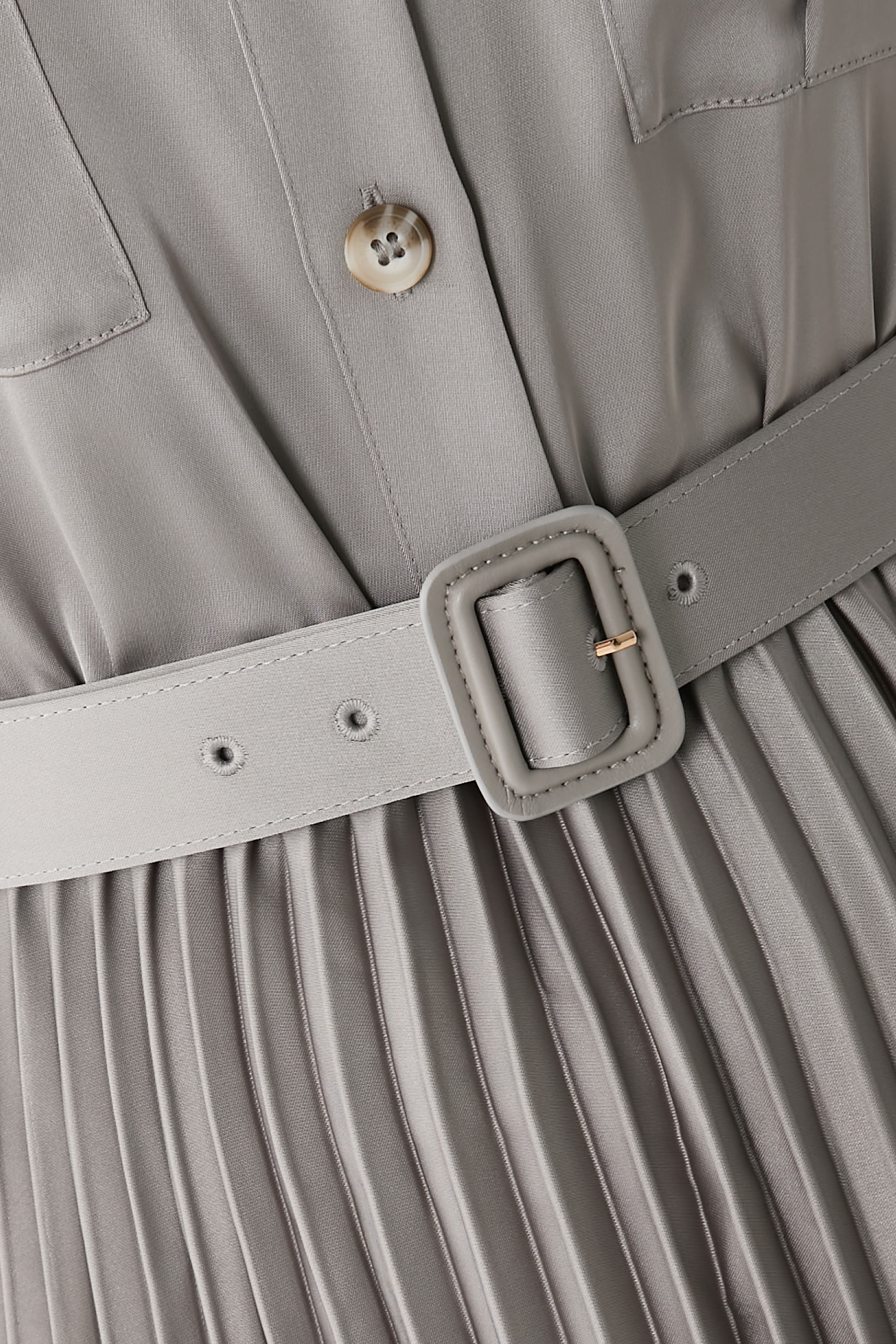 Satin Pleated Maxi Dress