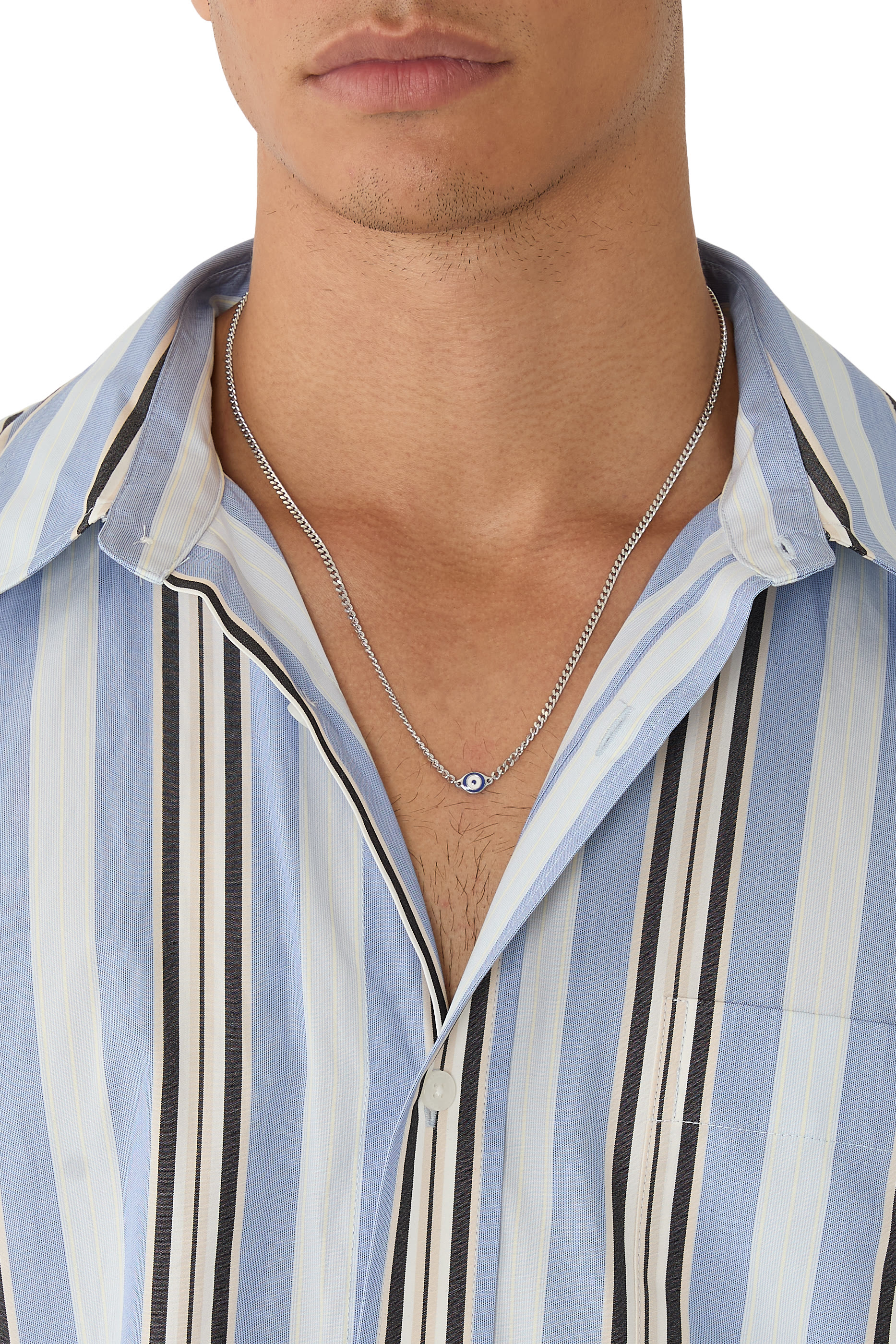 Single Eye Necklace, Metal