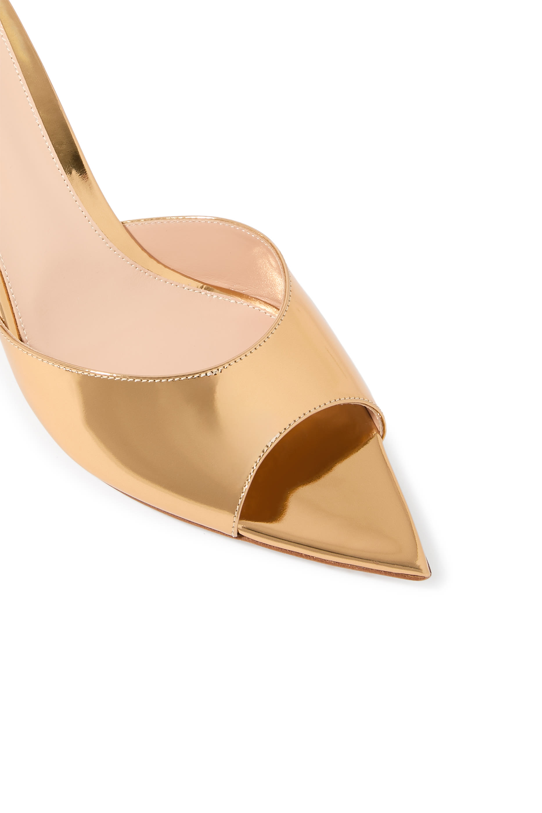 Elle 55 Mirror Leather Mule Sandals