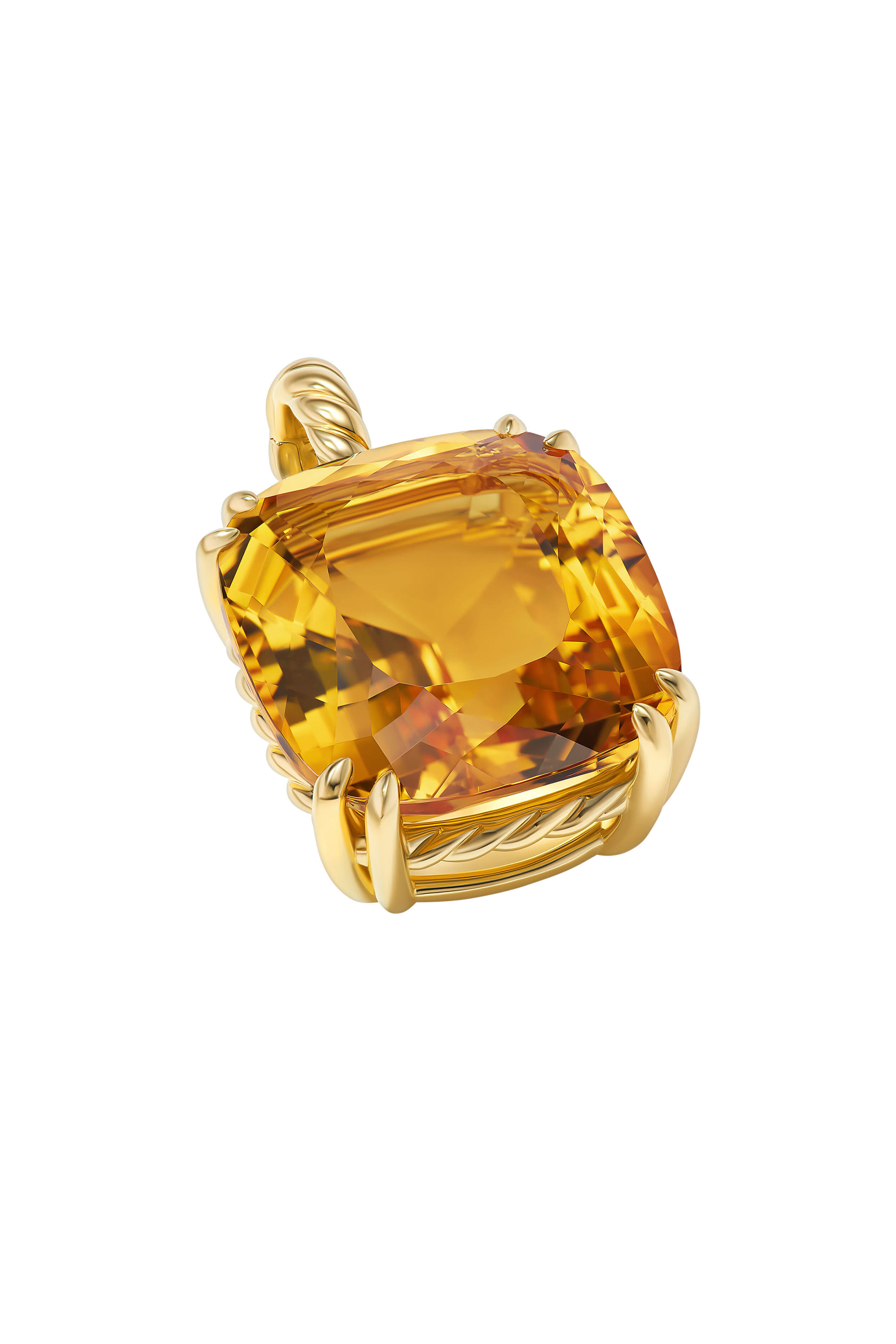 Marbella Citrine Pendant Enhancer, 18K Yellow Gold