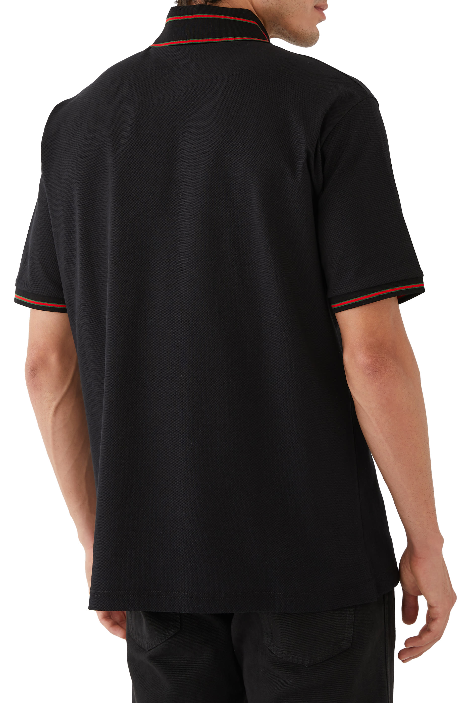 Cotton Piquet Polo Shirt with Web