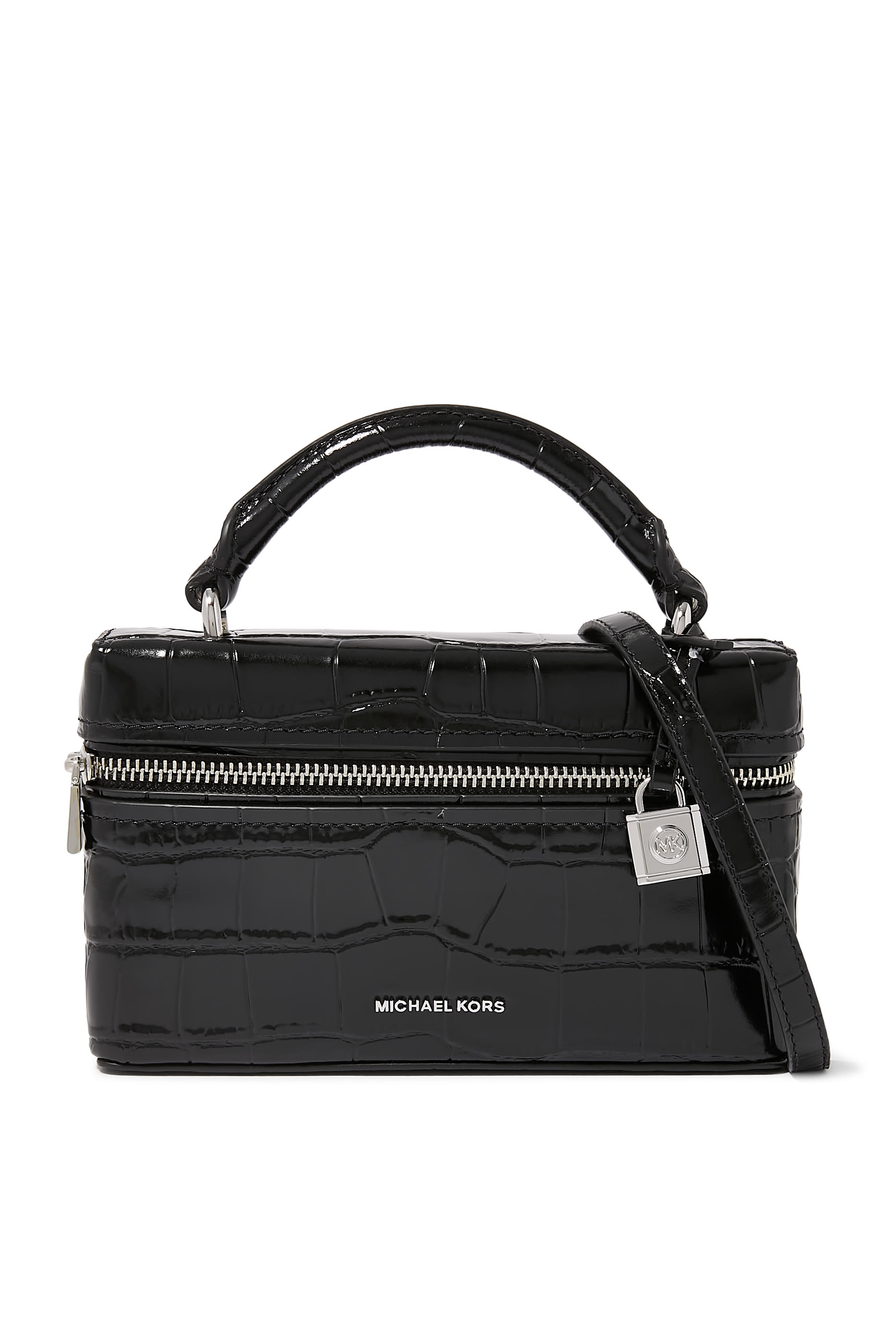  Jana Extra-Small Crocodile Embossed Leather Crossbody Bag