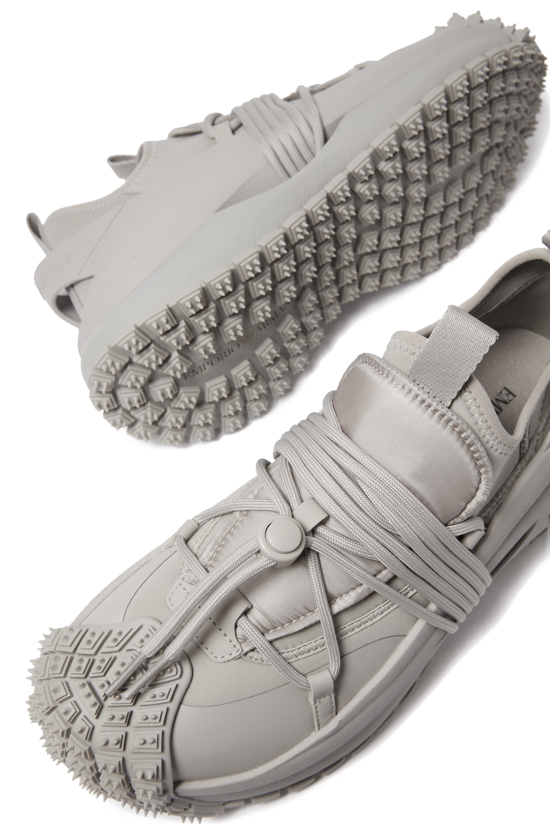 Nylon Sneakers with Scuba Details and Drawstring