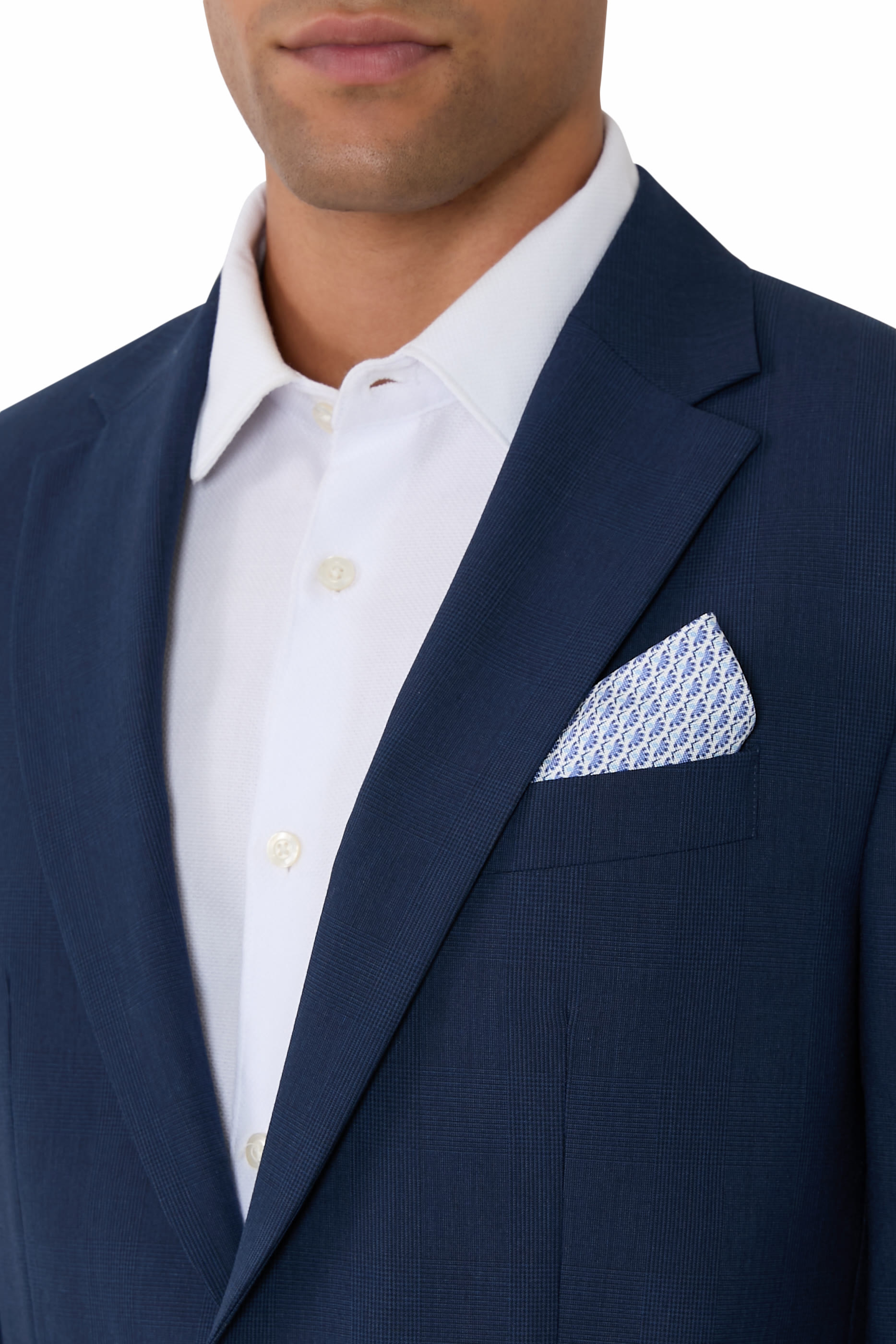 Floral Oxford Silk Pocket Square