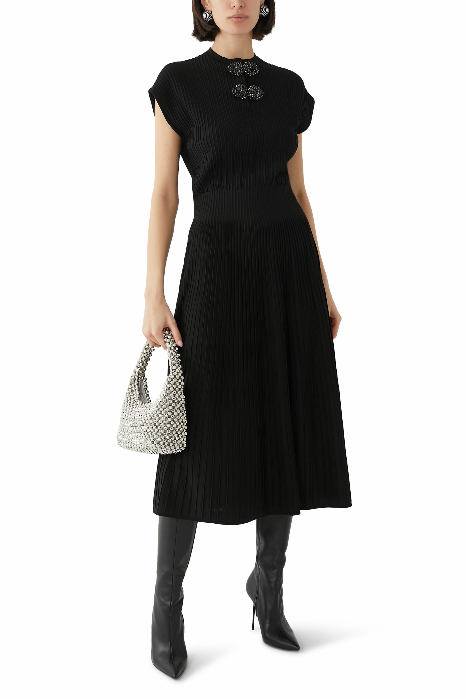 Ottoman Long Dress with Jewel Details