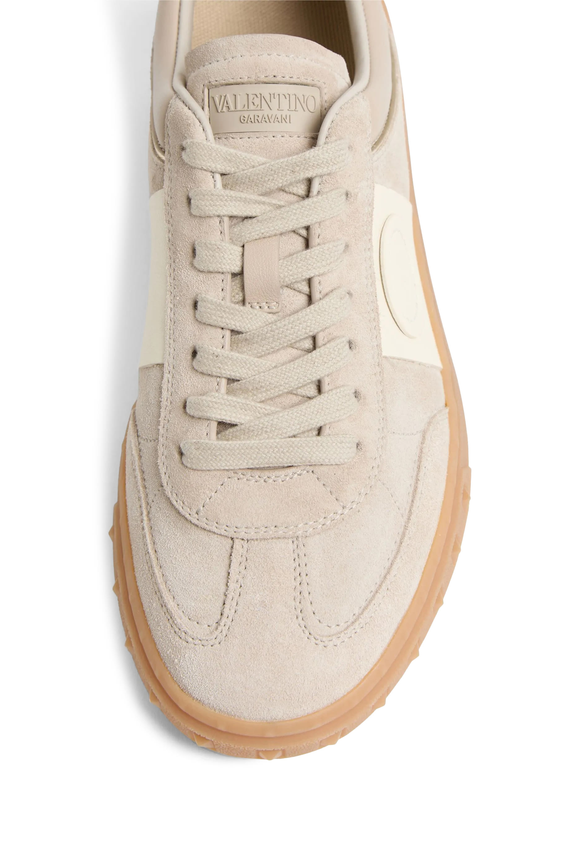 Upvillage Leather-Trimmed Suede Sneakers