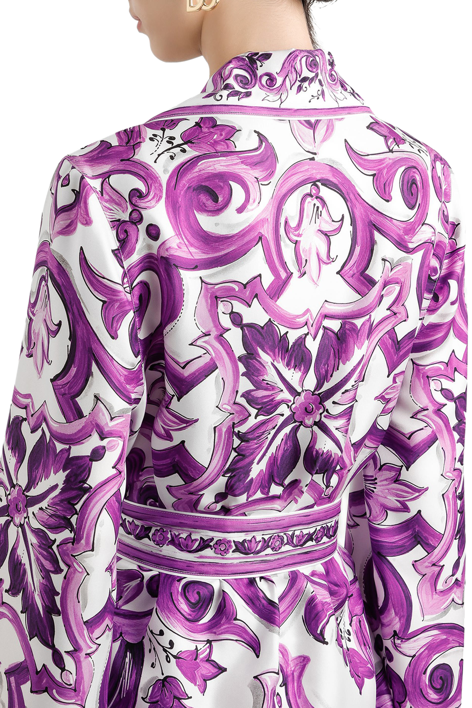  Majolica-Print Twill Shirt