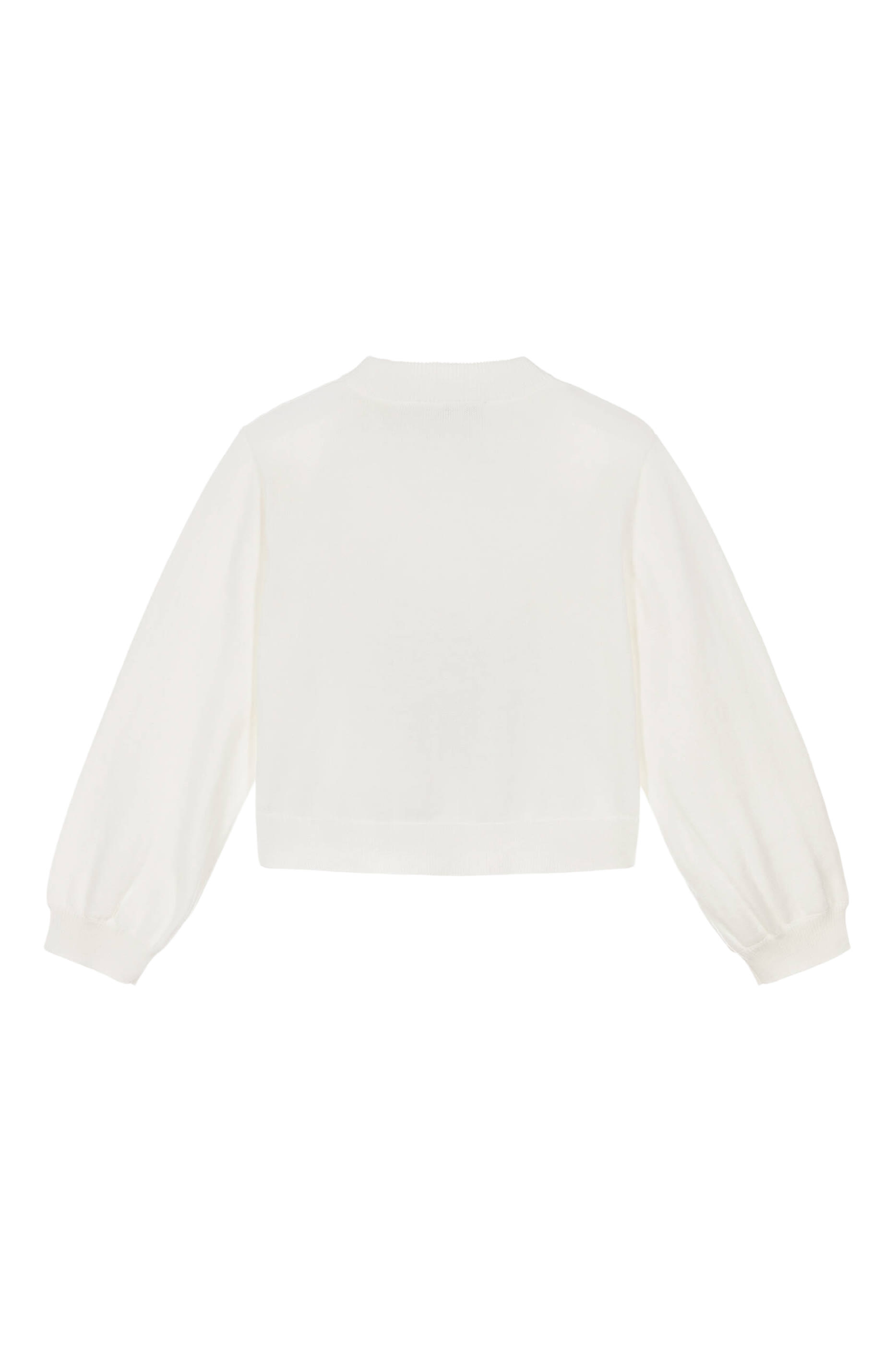 Kids Flower Trim Cardigan