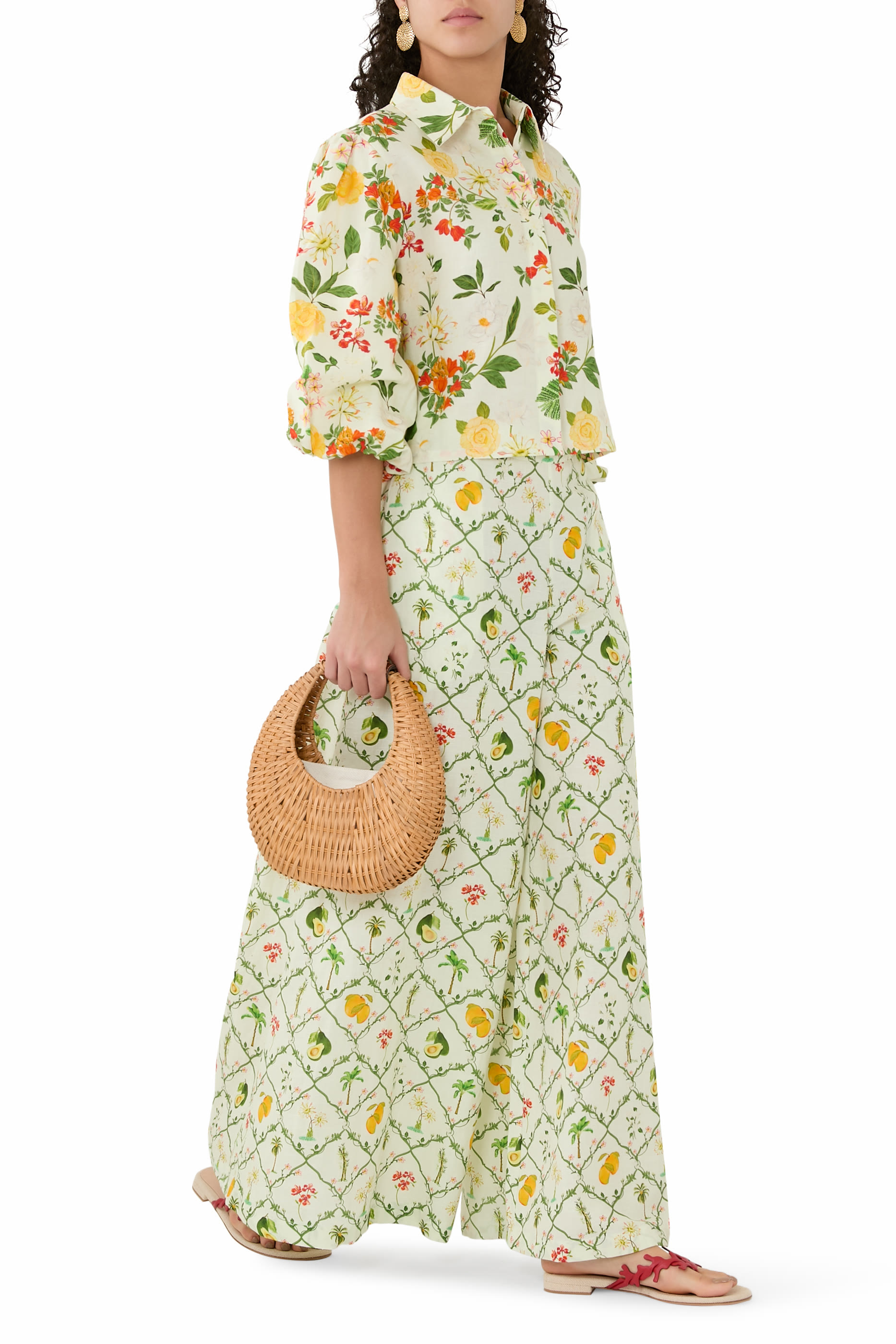  Bell Sleeve Floral Blouse