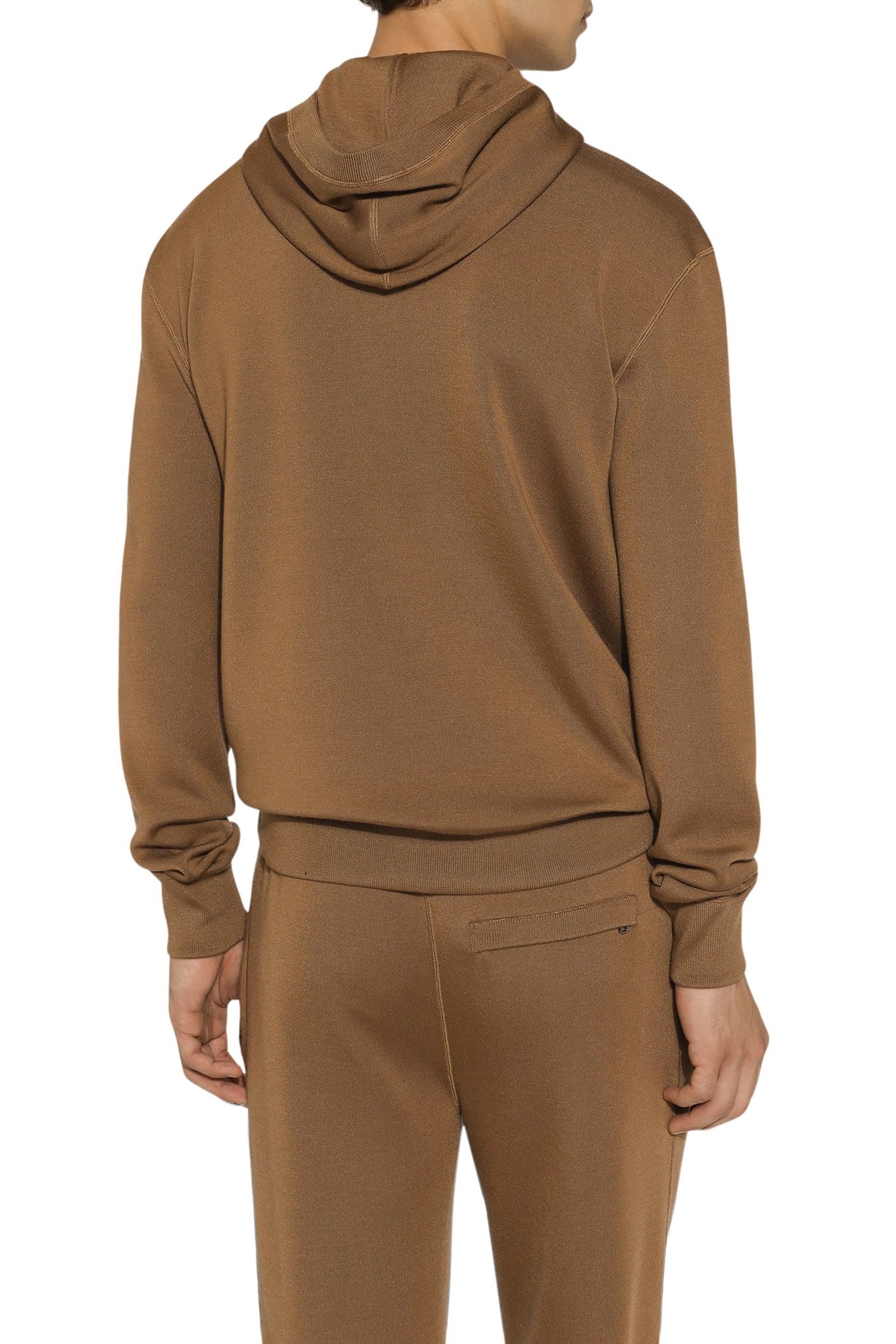 Wool and Silk Hoodie with DG Patch