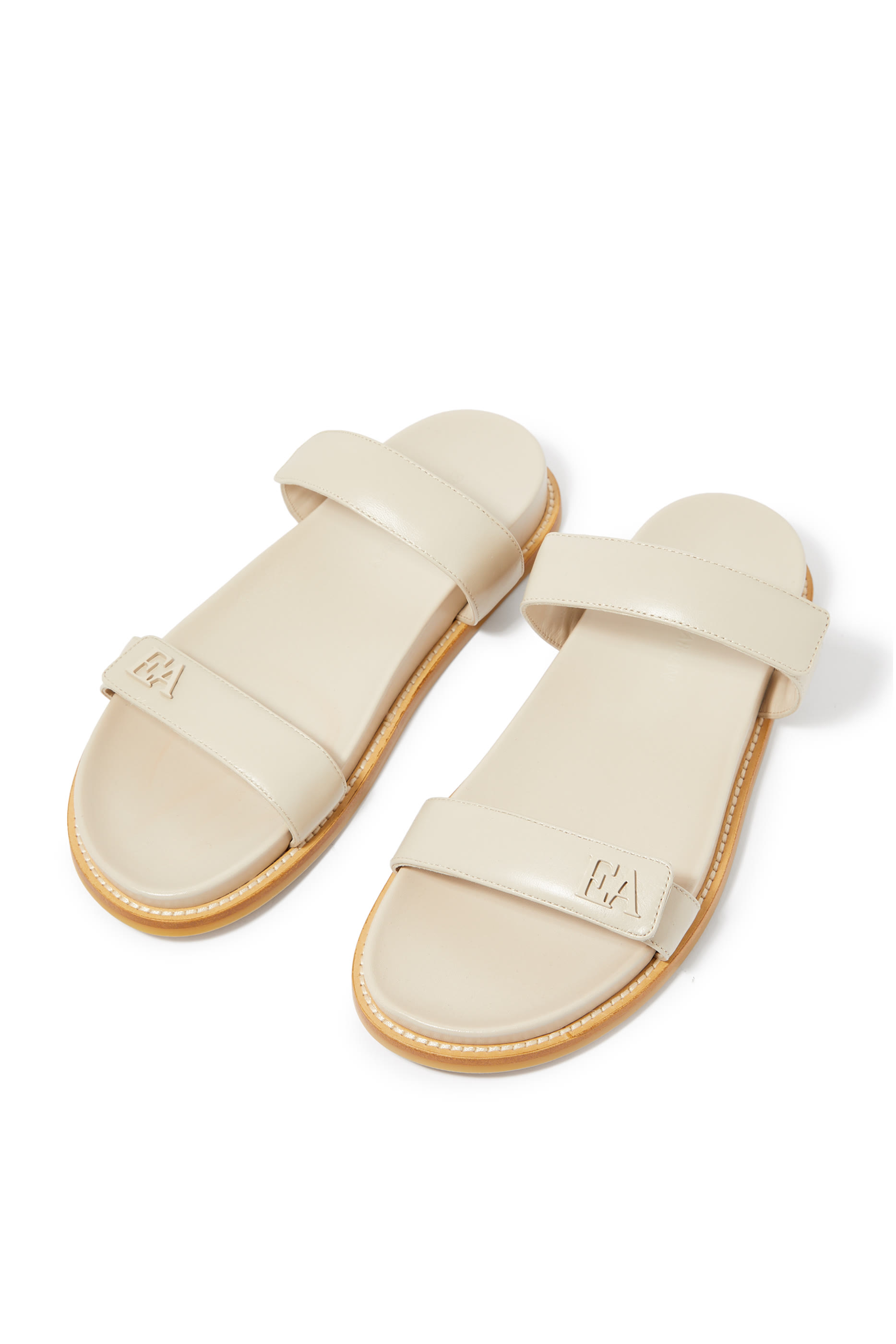  Double Strap Nappa Leather Sandals 