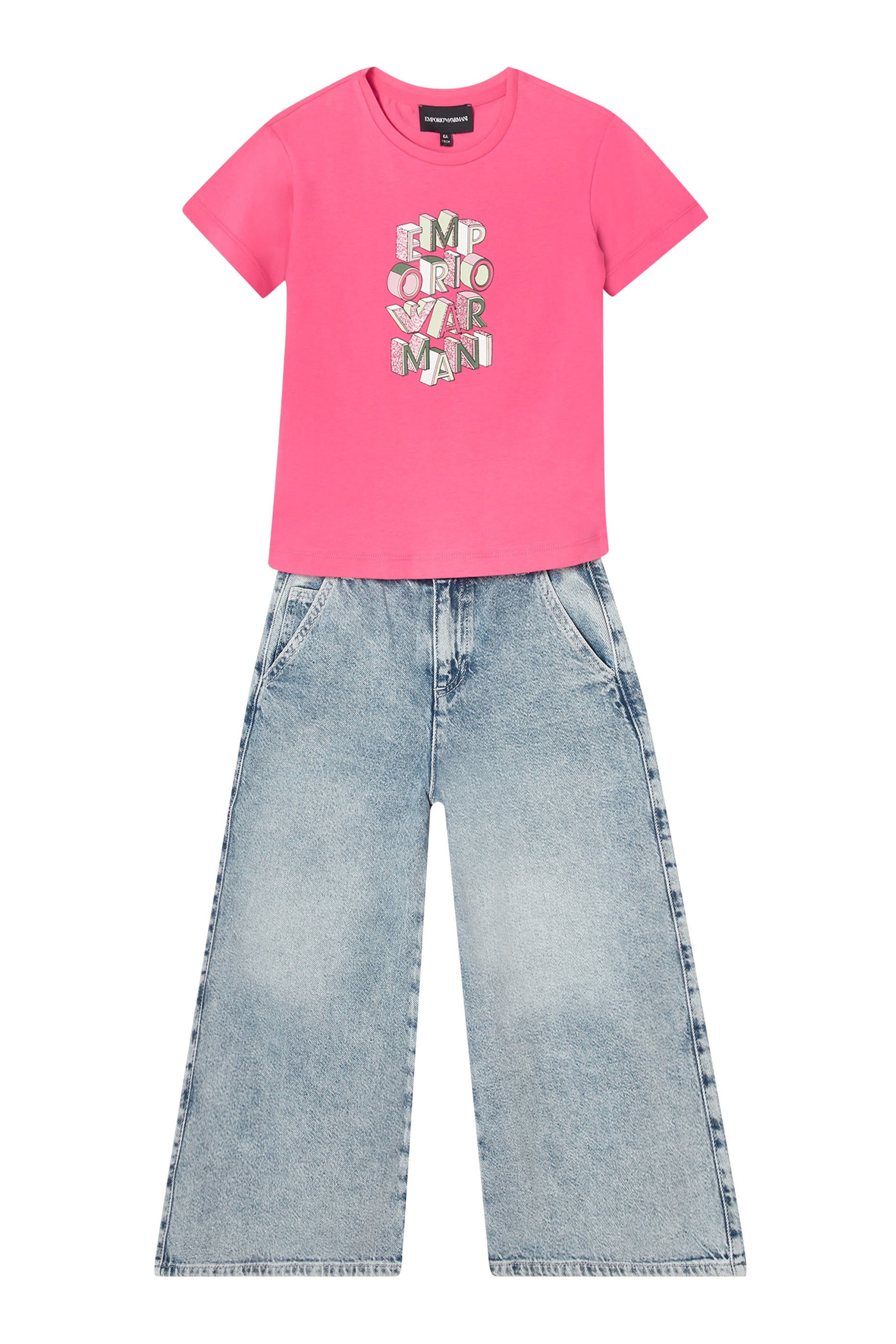 Kids Wide-Leg Denim Jeans