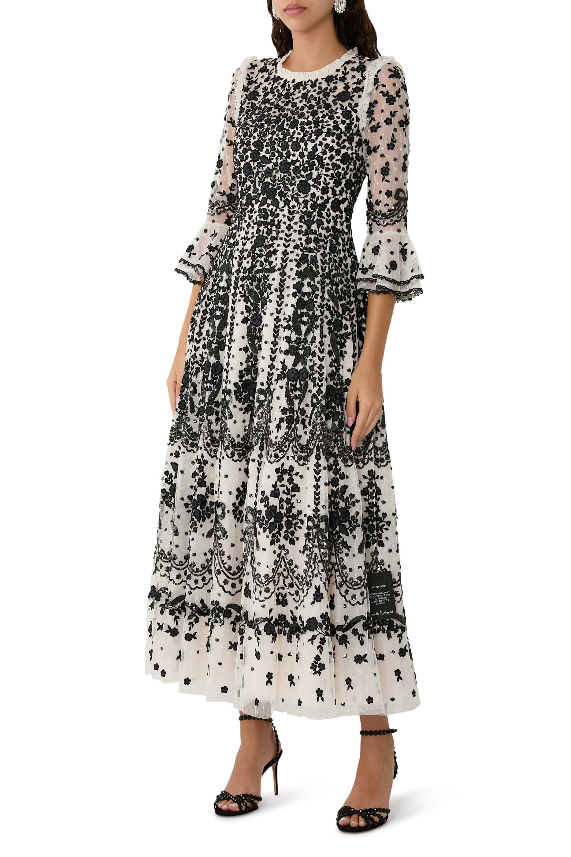 Adeline Round Neck Ankle Gown