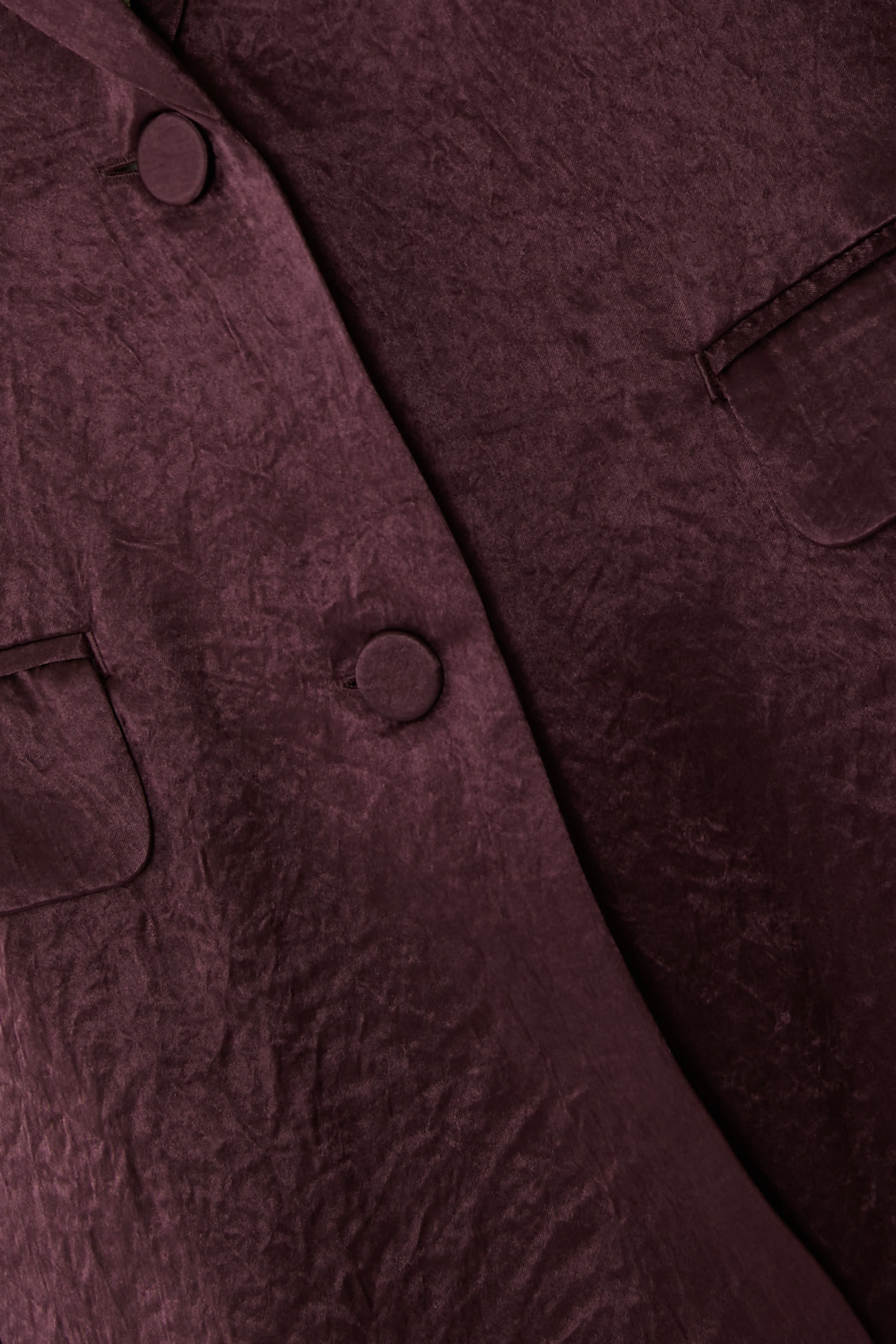 Textured Satin Long Blazer