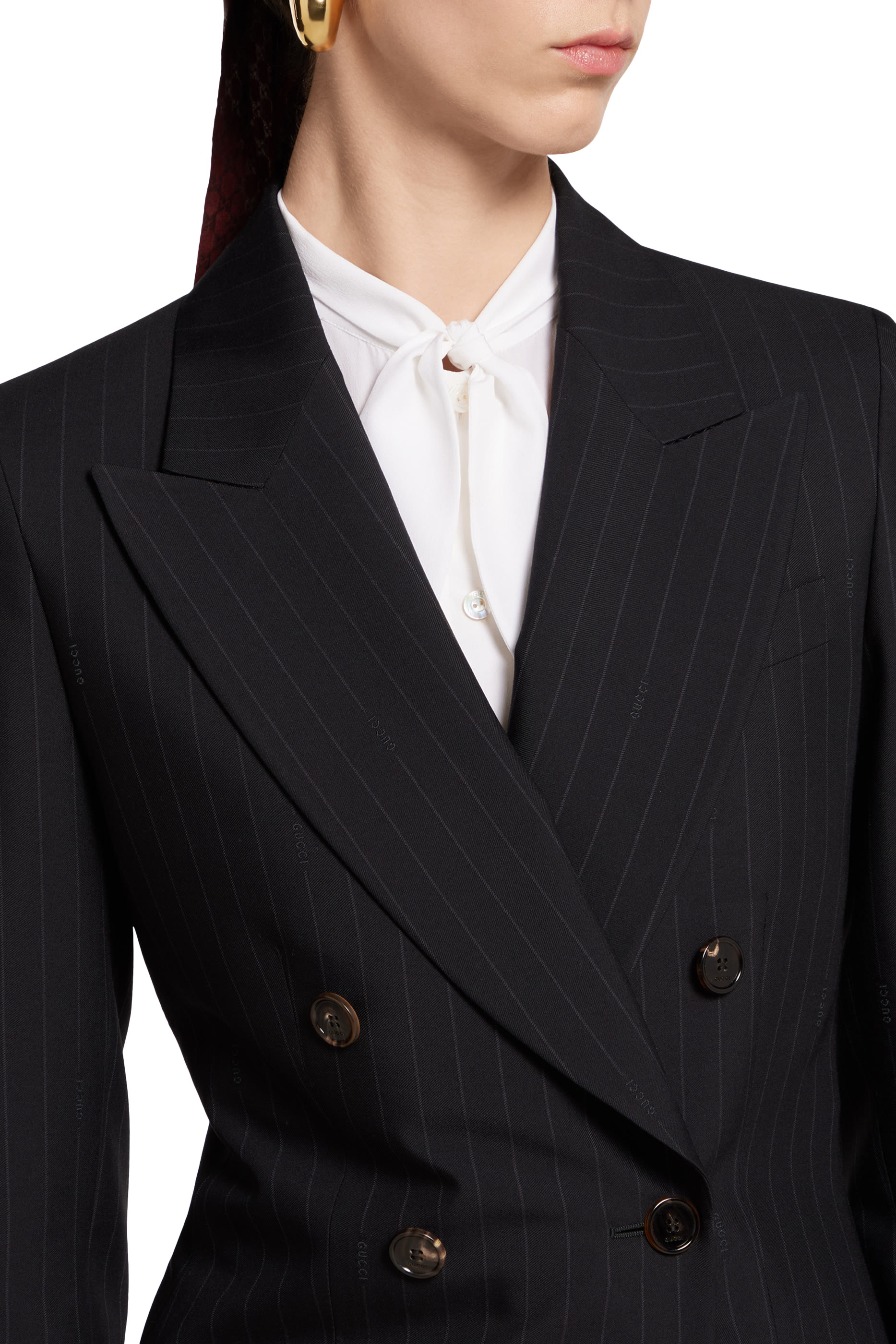 Double-Breasted Pinstripe Jacket