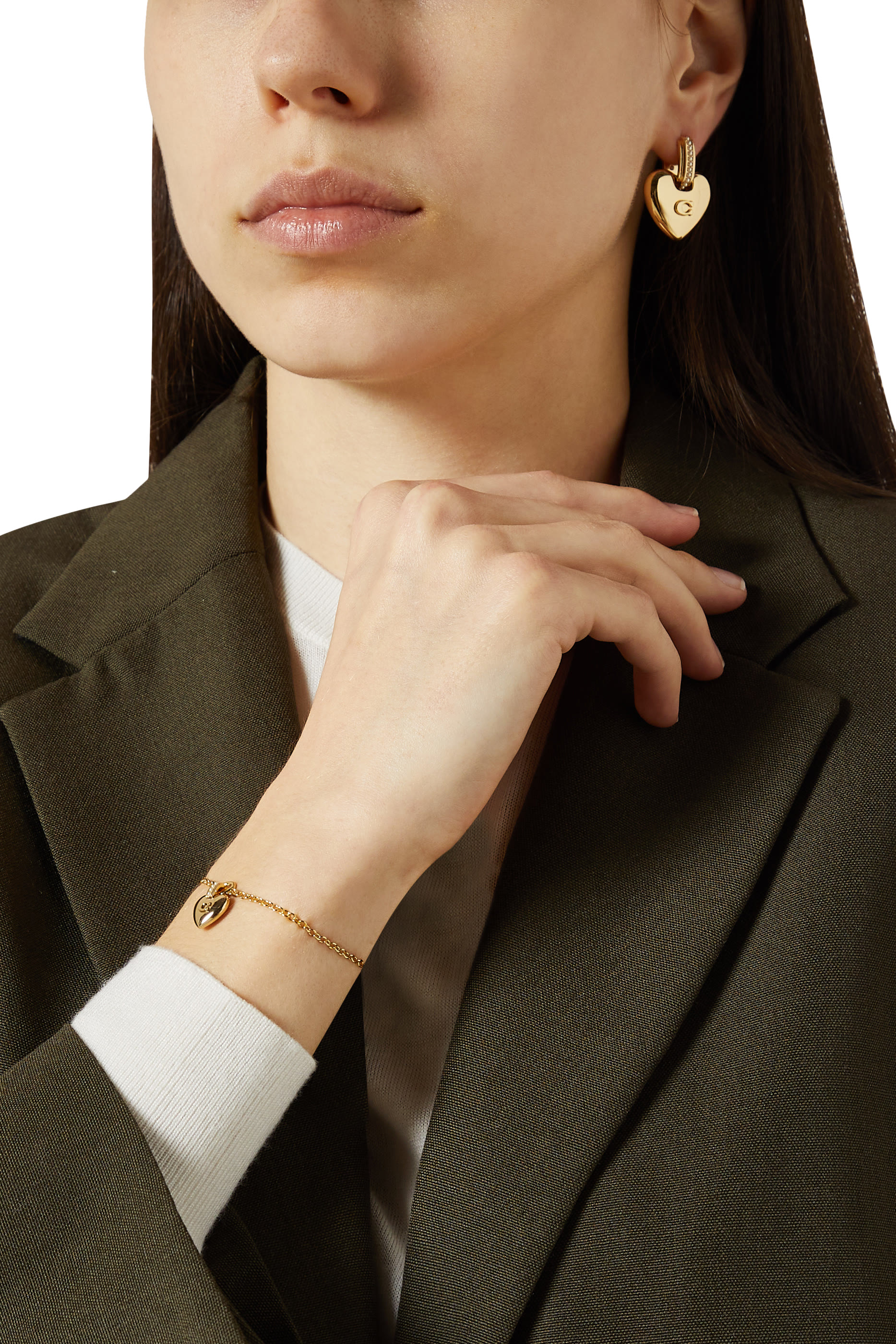 Puffy Heart Drop Earrings 