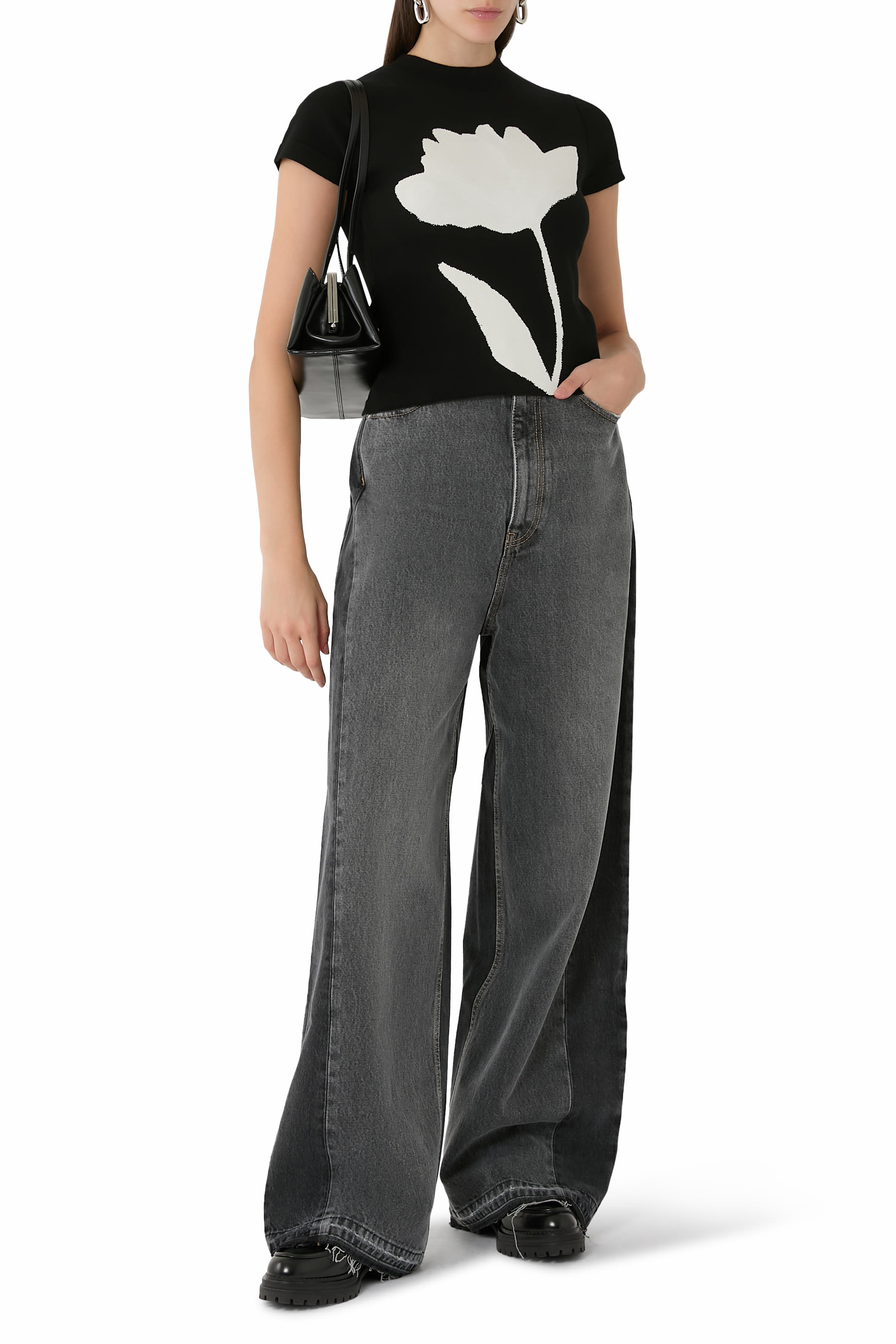 Hana UV Reactive Flower T-Shirt