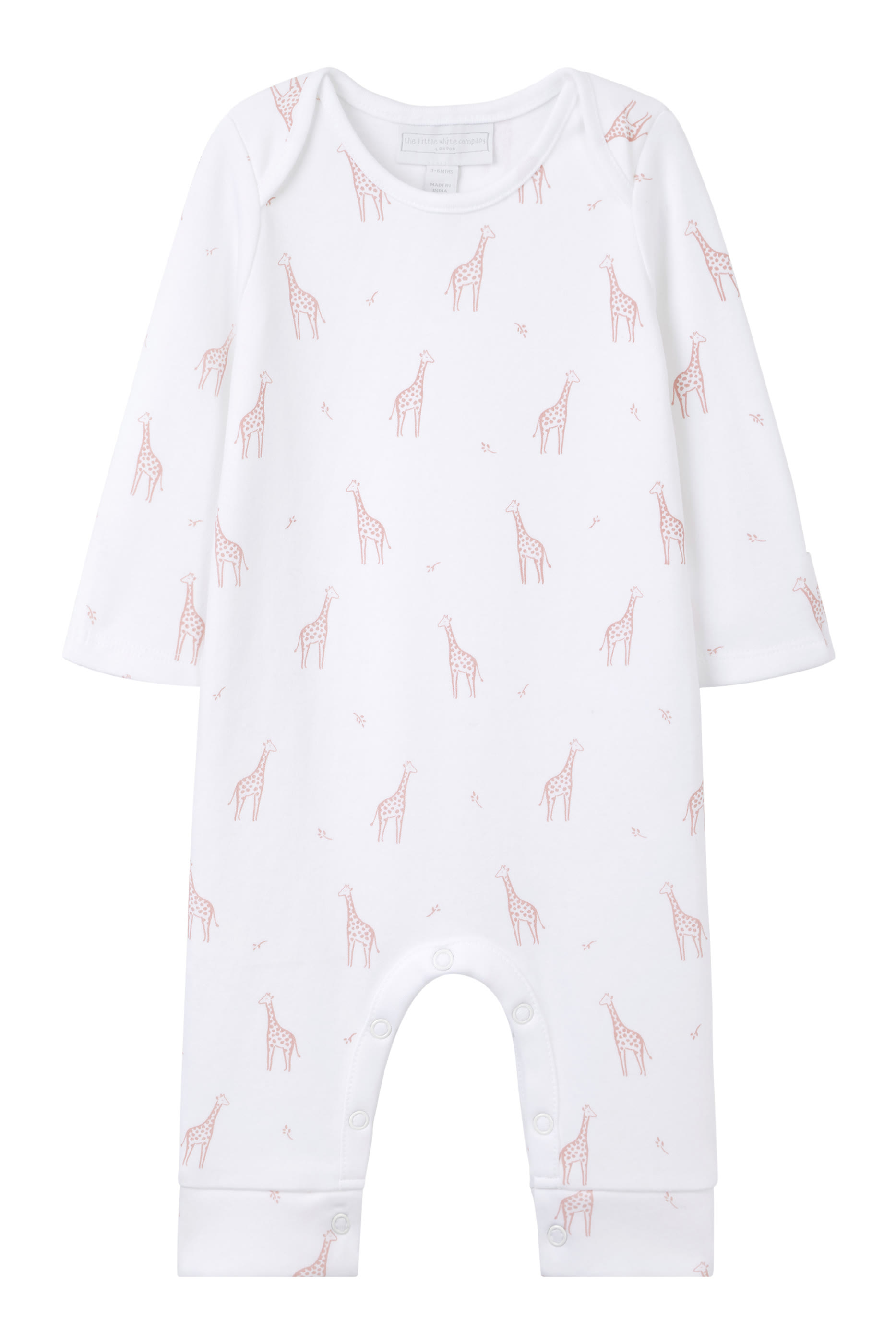 Kids Giraffe Print Sleepsuit Organic Cotton