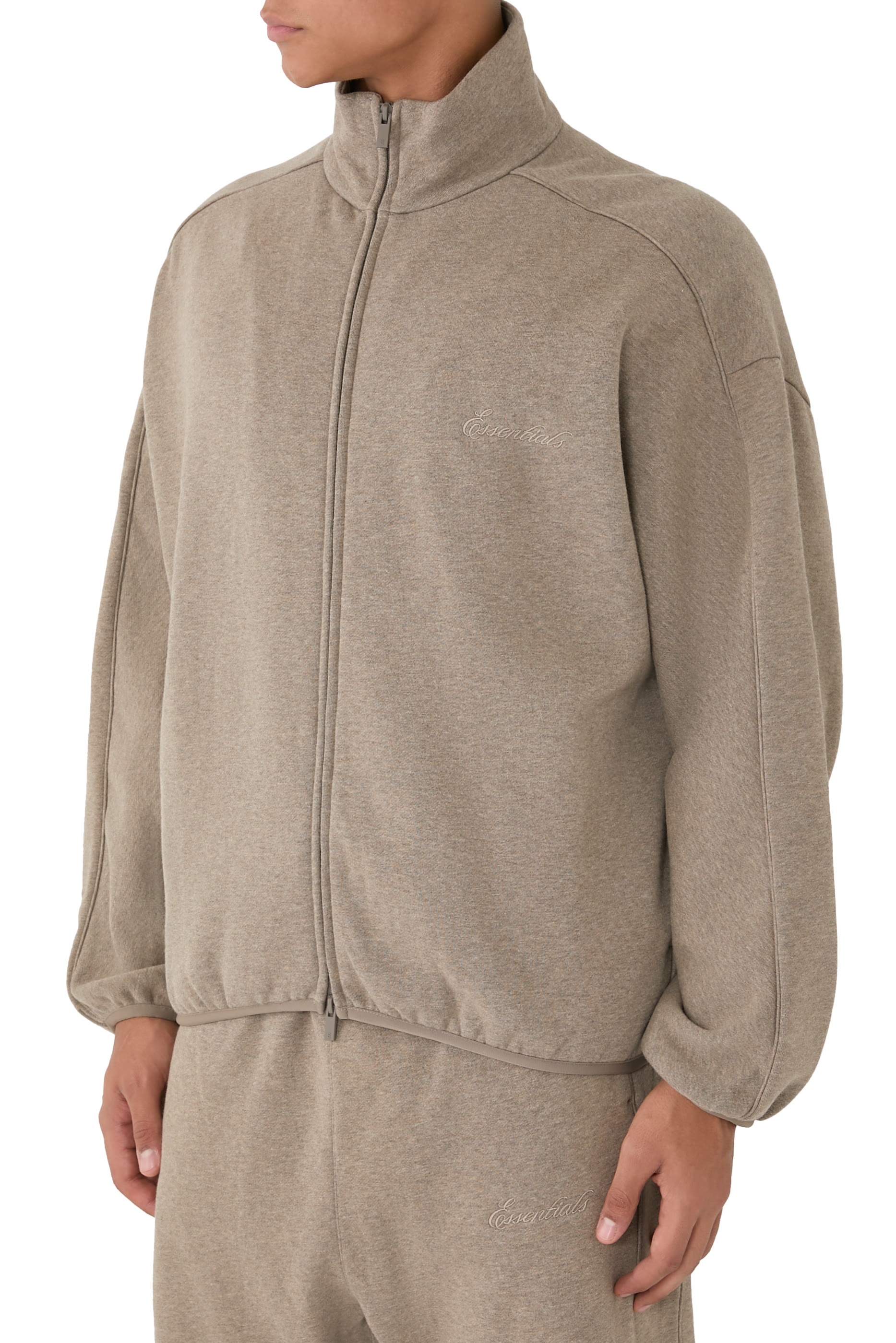 Modern Fleece Track Jacket with Piping