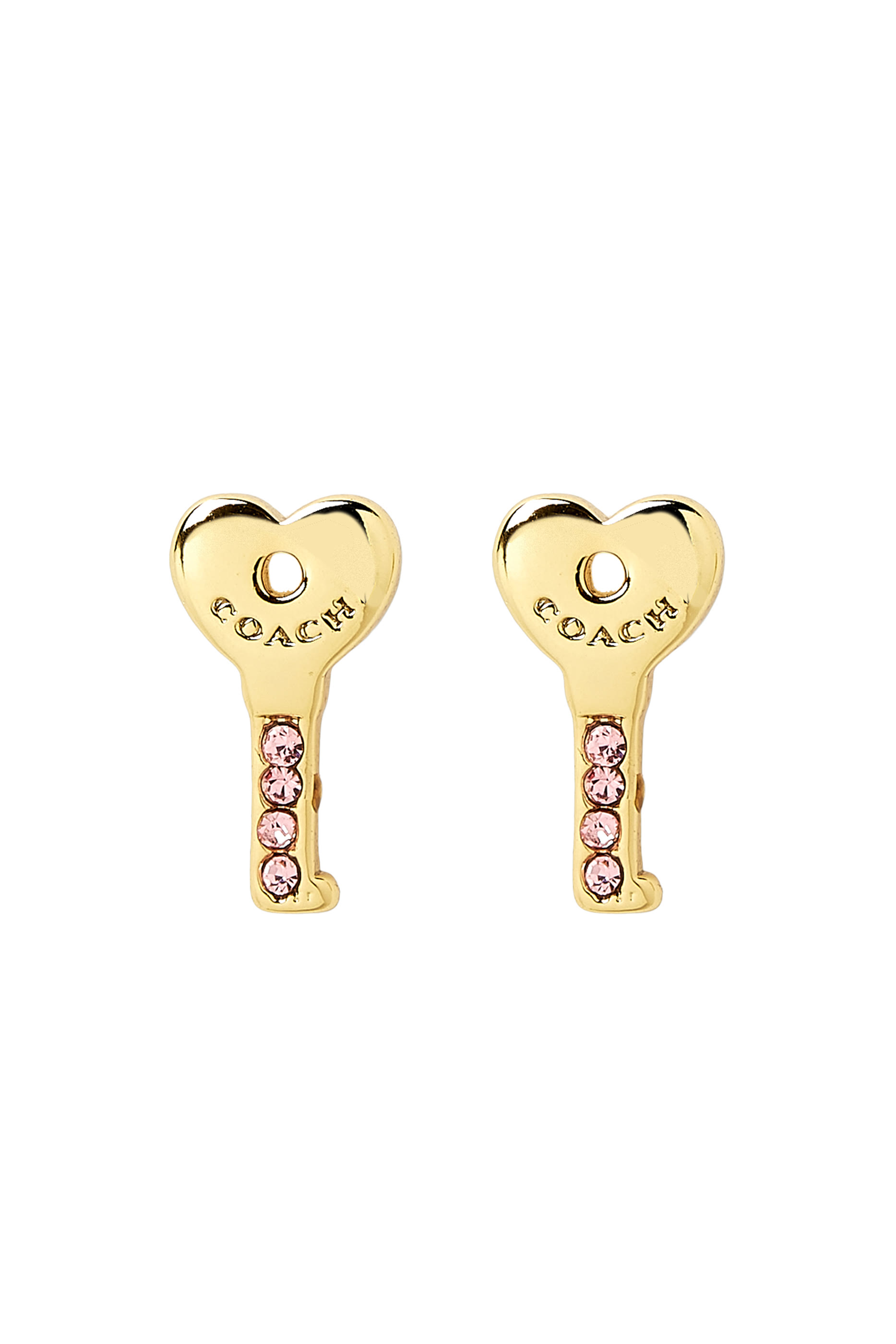 Heart Key Stud Earrings 