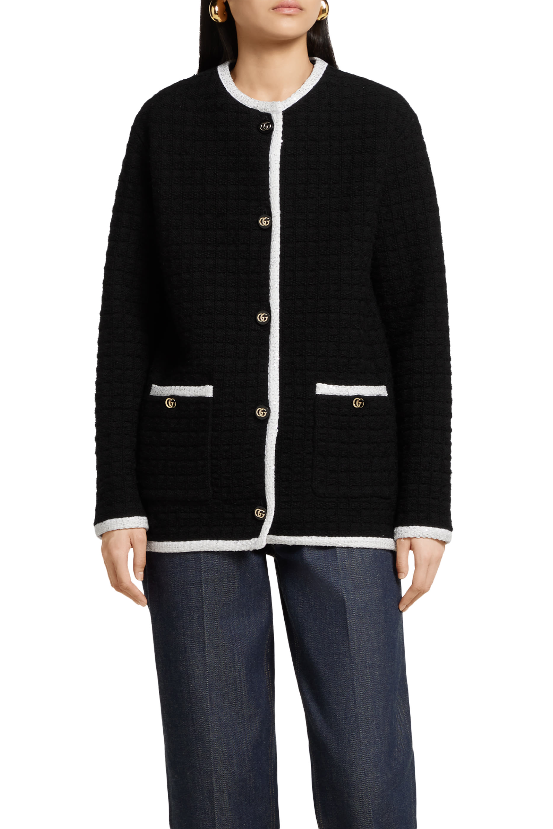 Tweed Wool Cardigan