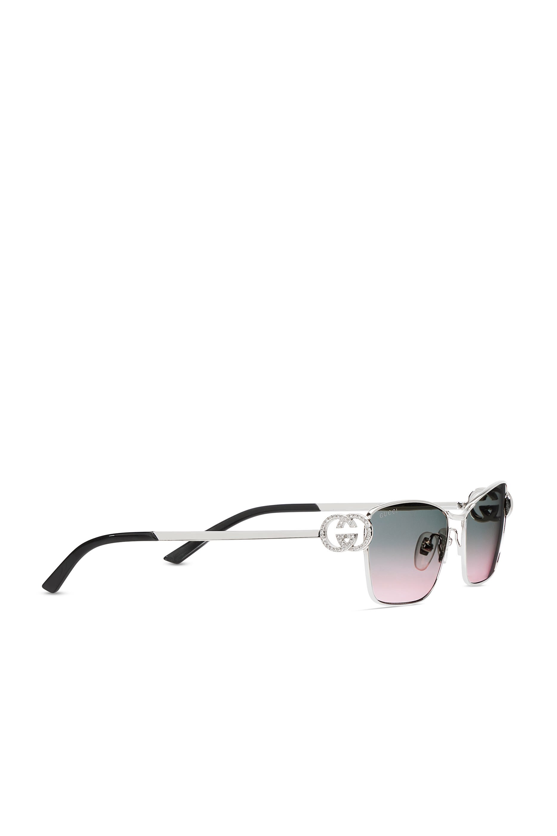 Gradient Rectangular Frame Sunglasses