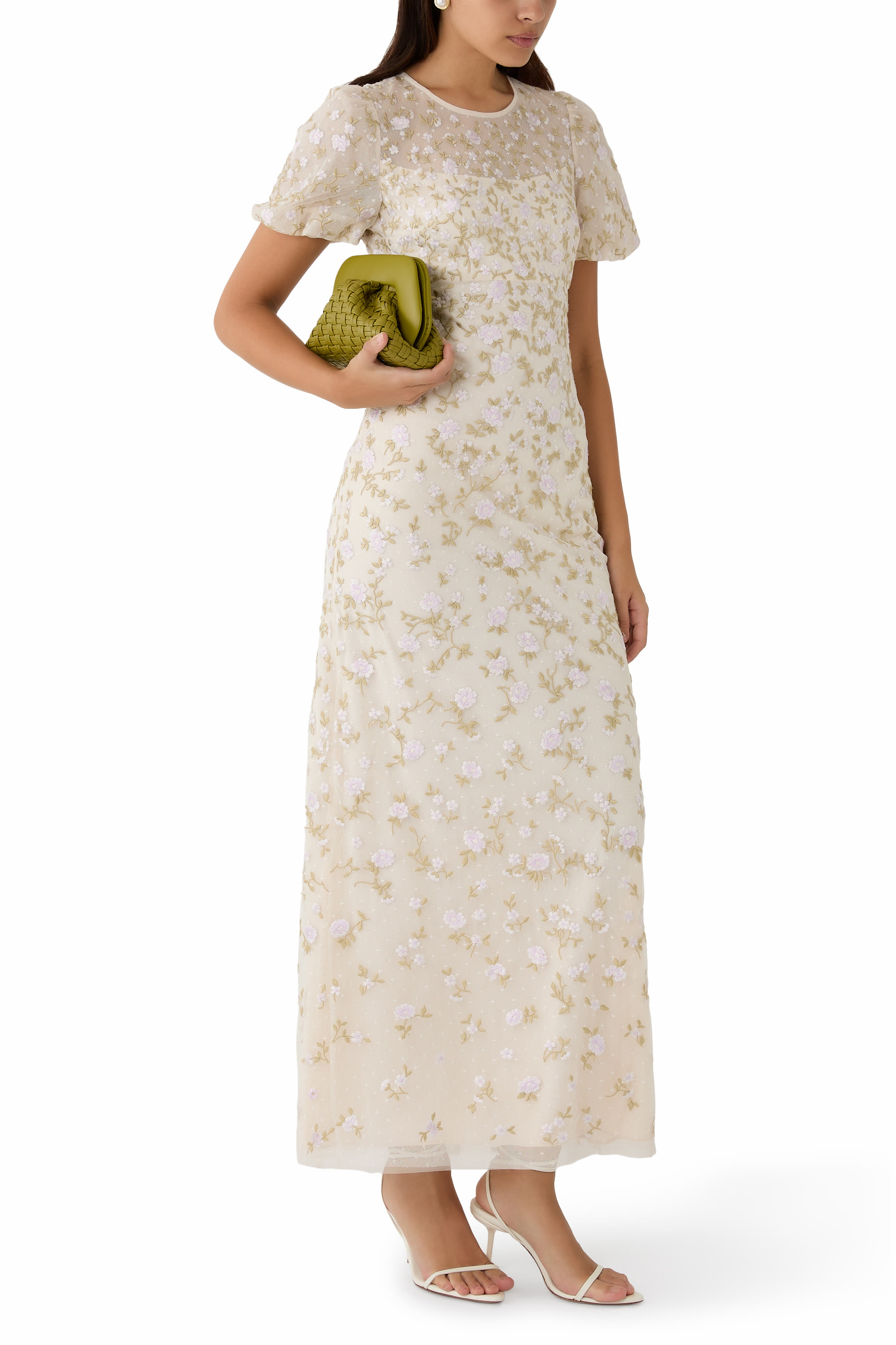 Lea Ditsy Floral Evening Dress